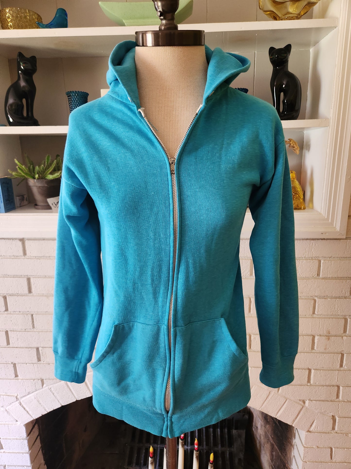 Vintage Light Blue Hoodie Sweatshirt