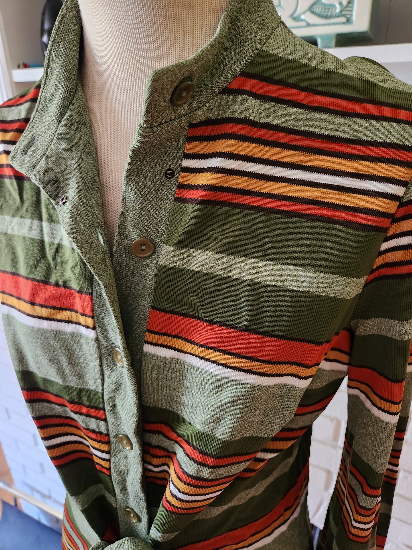 Vintage Long Sleeve Striped Blouse by trissi