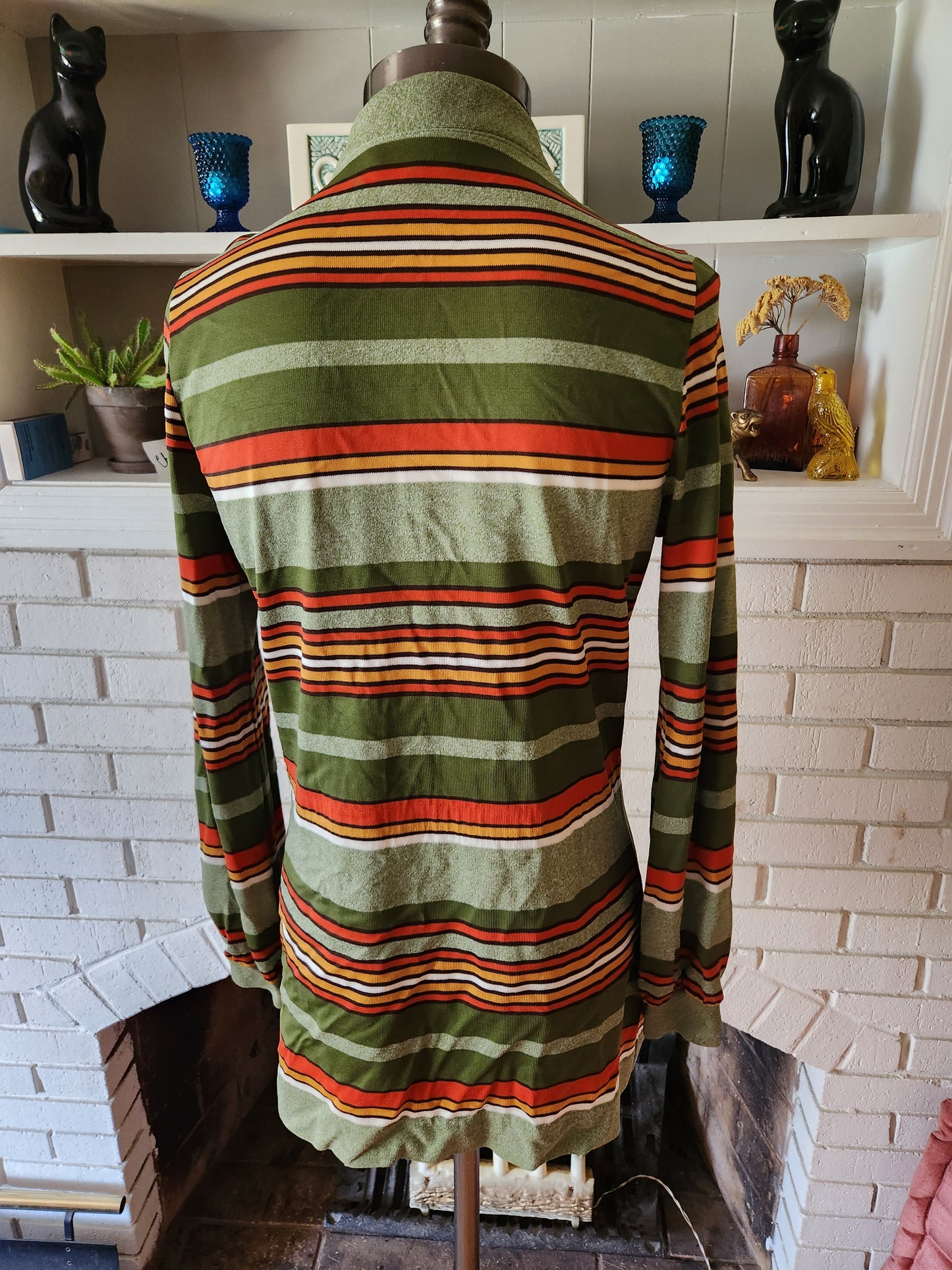 Vintage Long Sleeve Striped Blouse by trissi