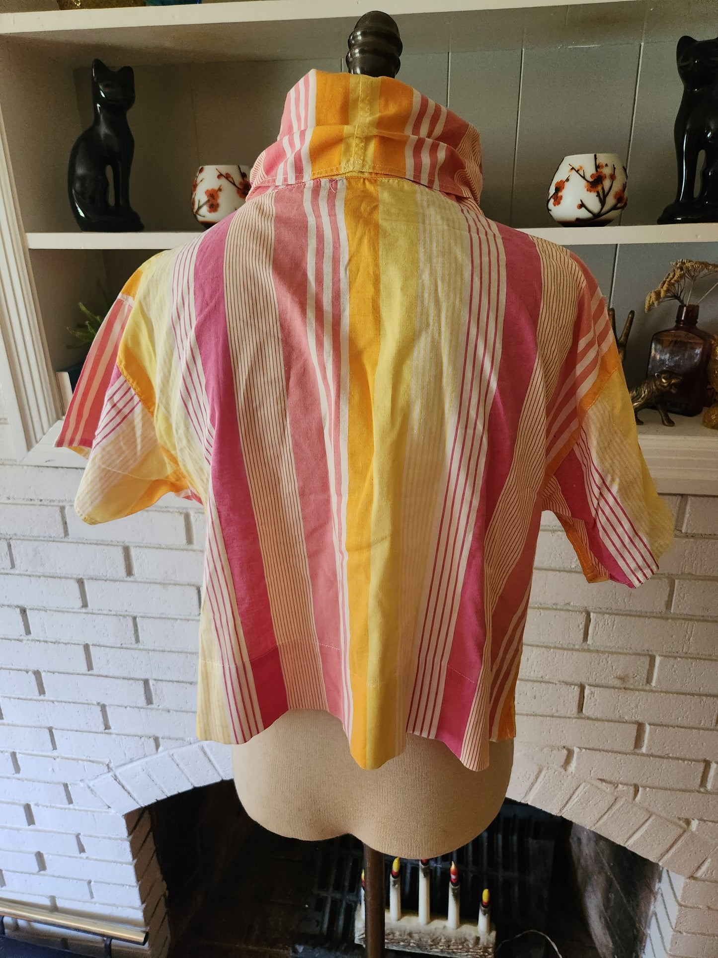 Vintage Short Sleeve Striped Blouse by Union Bay