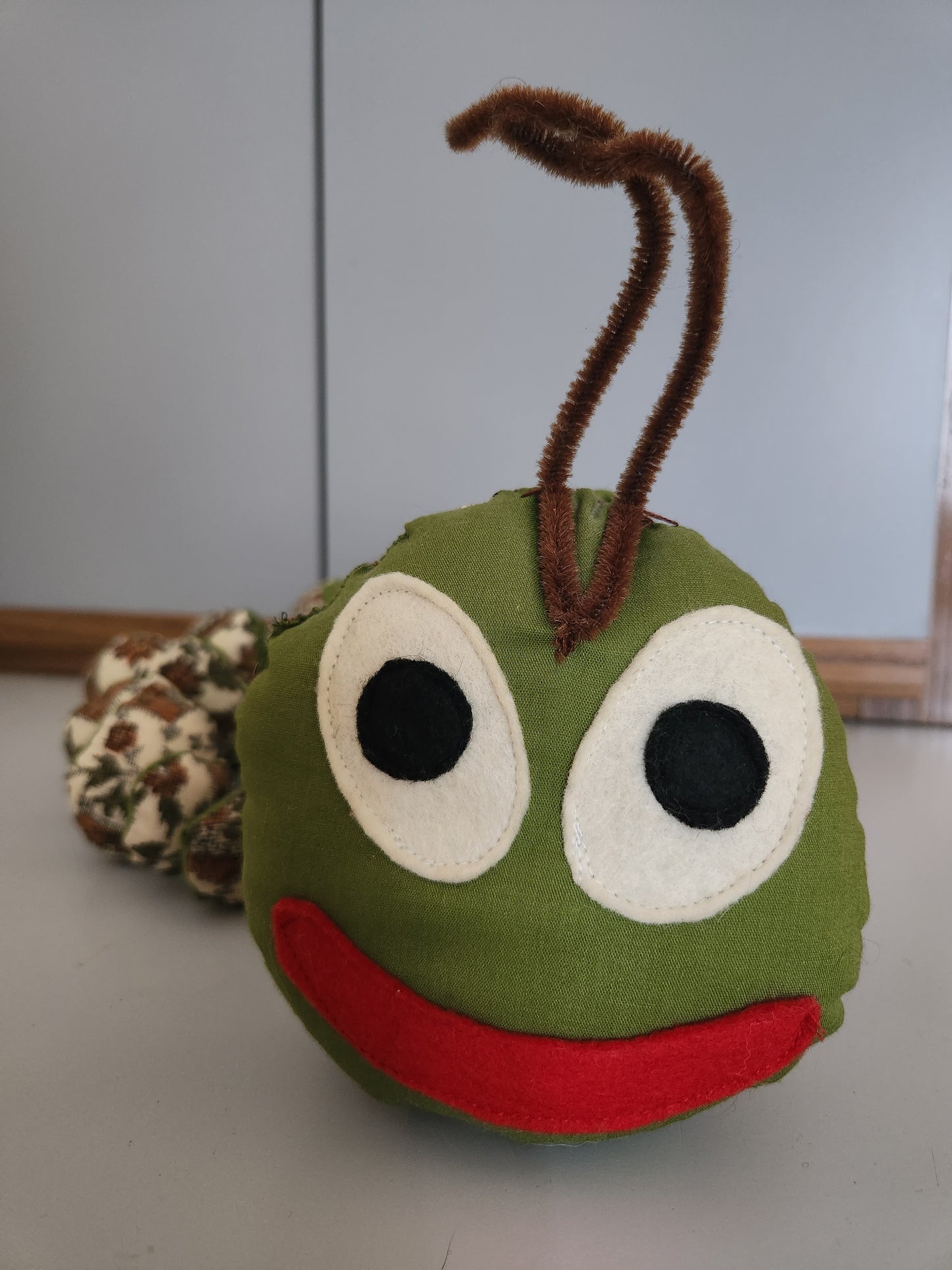 Vintage Hand Made Caterpillar Plush Toy