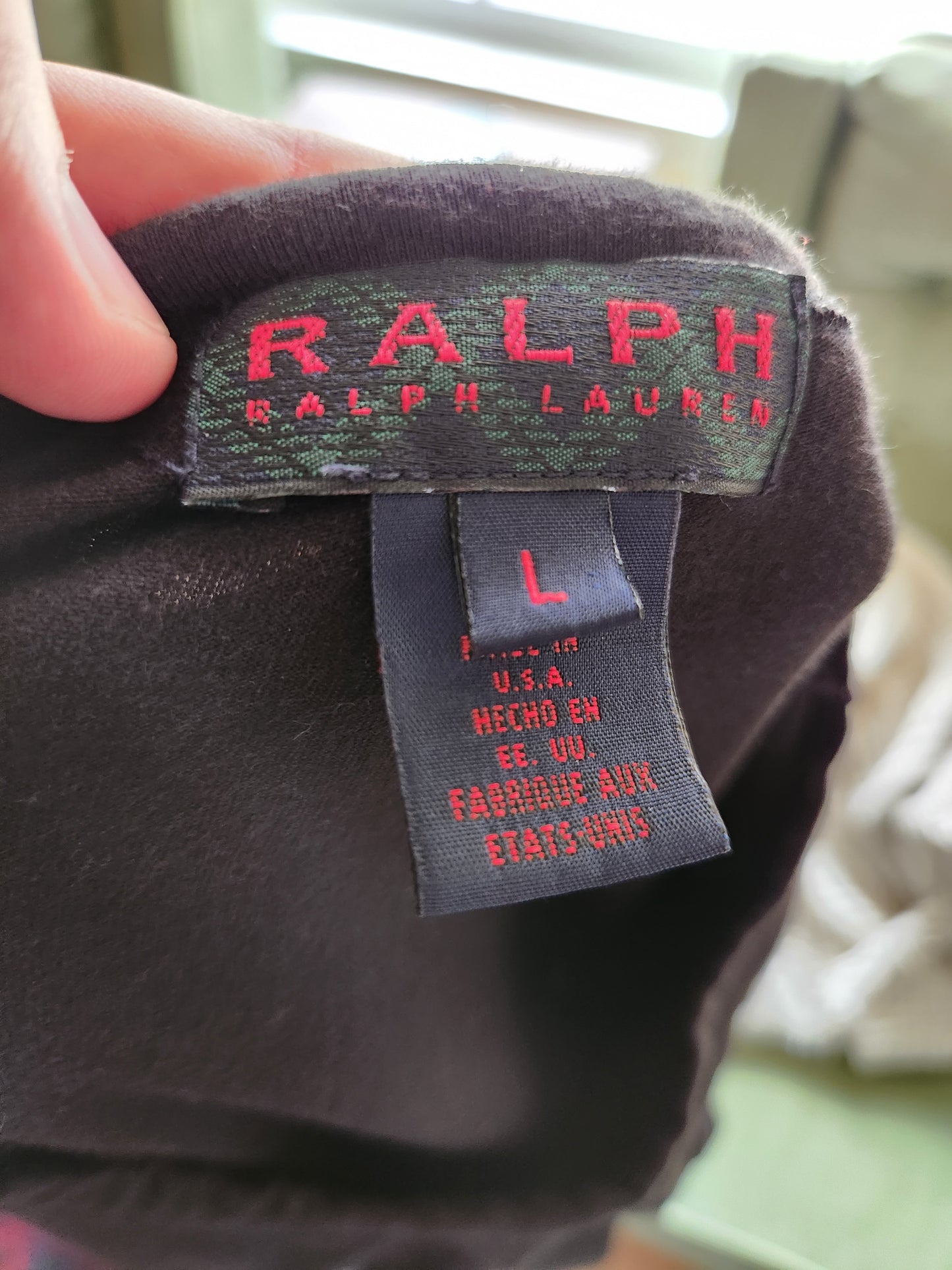 Vintage Black Ski T Shirt by Ralph Lauren