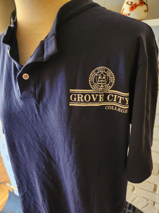 Vintage Grove City College Two Button T Shirt by Velva Sheen