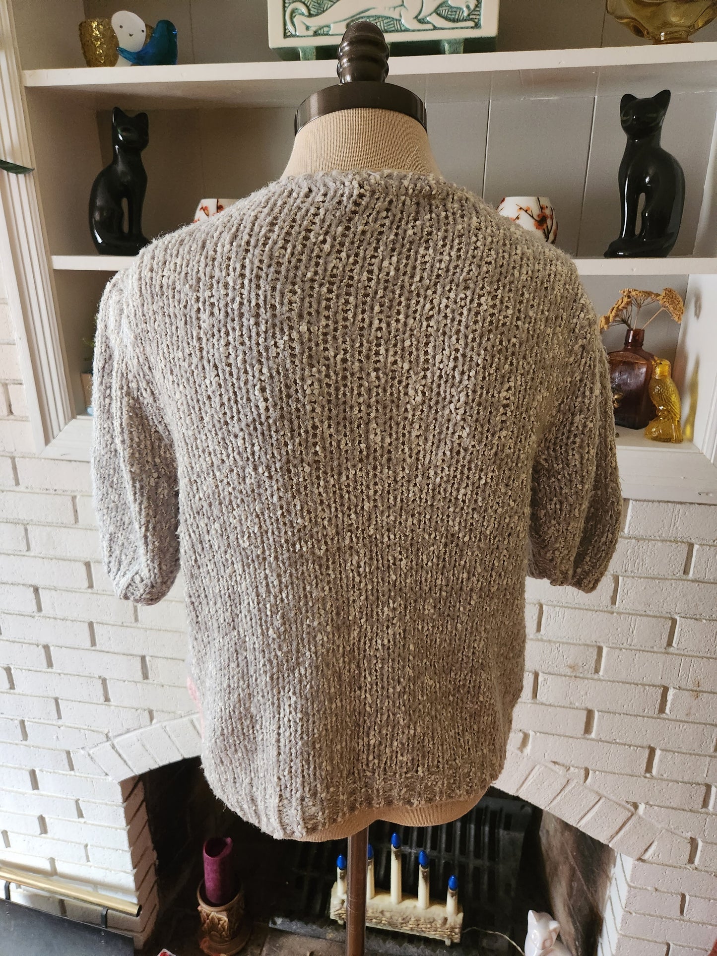 Vintage Gray and Pink Sweater by Donagain