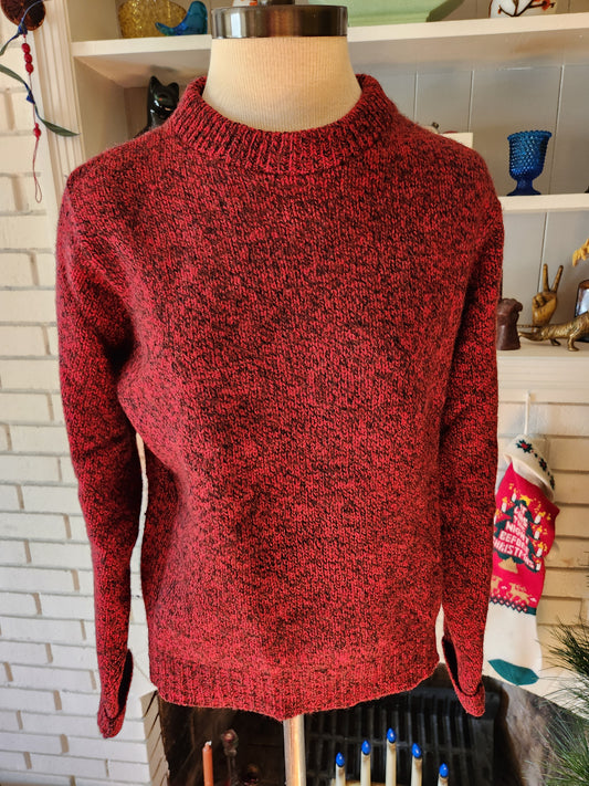 Vintage Red and Black Sweater by Lands' End