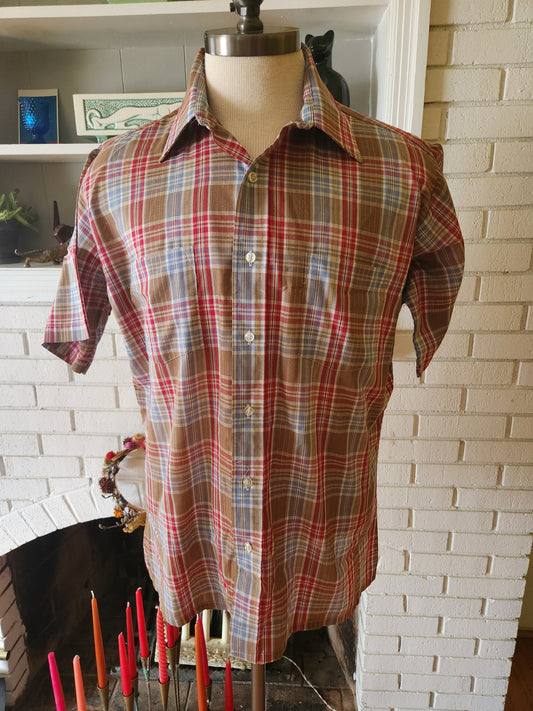 Vintage Short Sleeve Button Down Shirt by Gino Fabrini