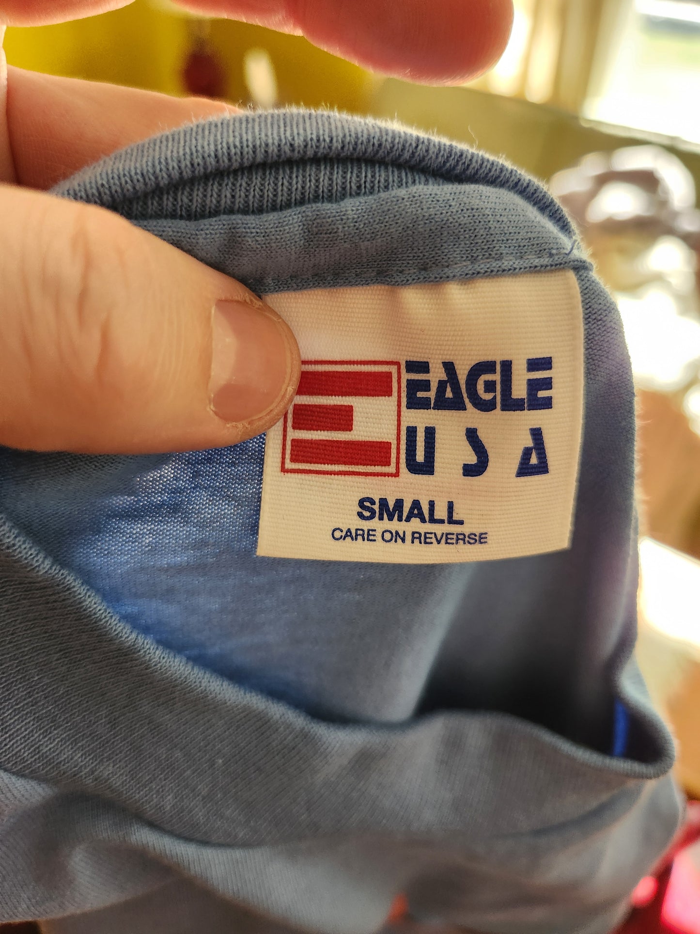 Vintage Blue Soccer T Shirt by Eagle USA UNWORN!