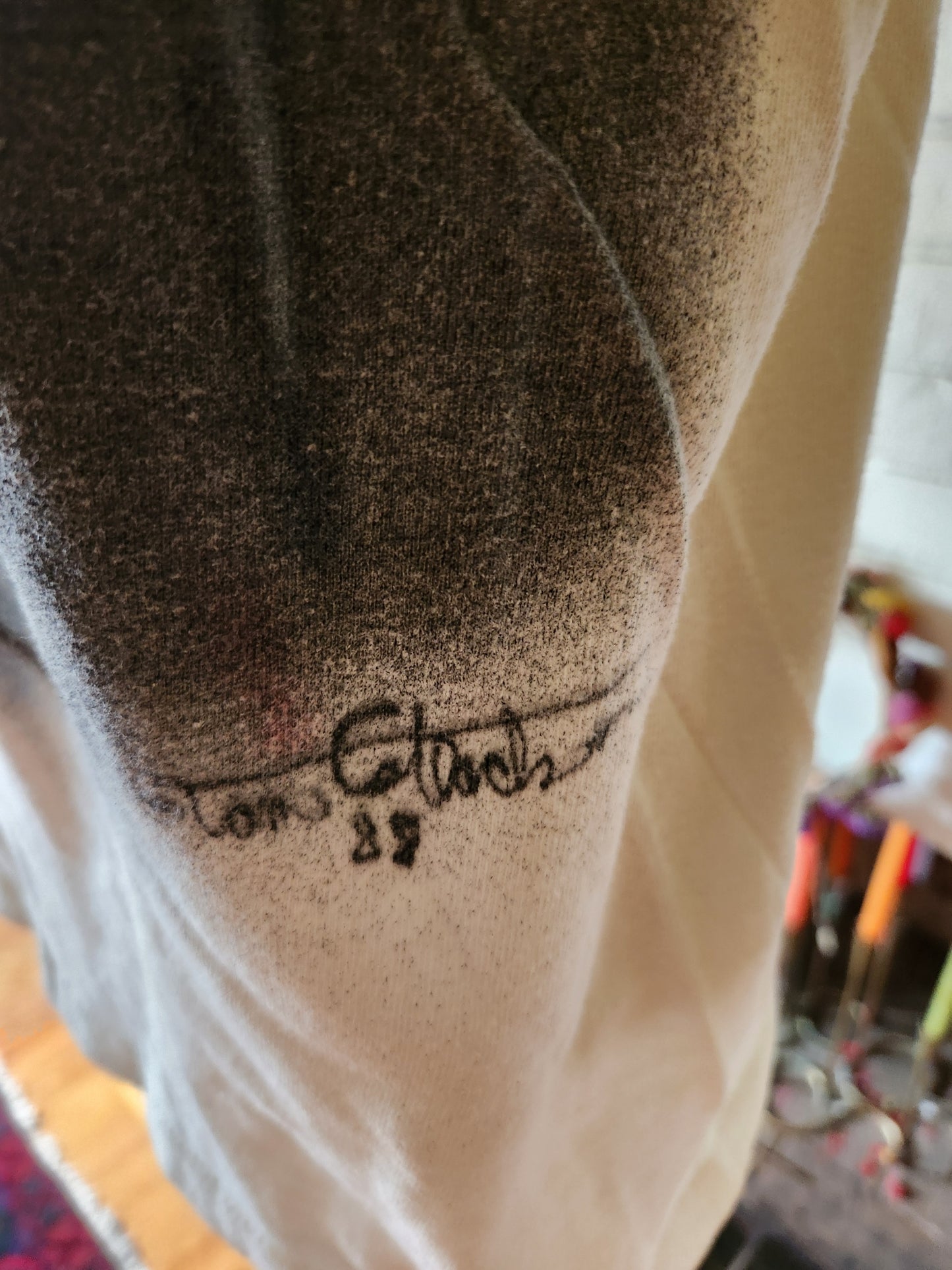 Vintage Airbrushed Neil Peart Portrait T Shirt by Hanes.
