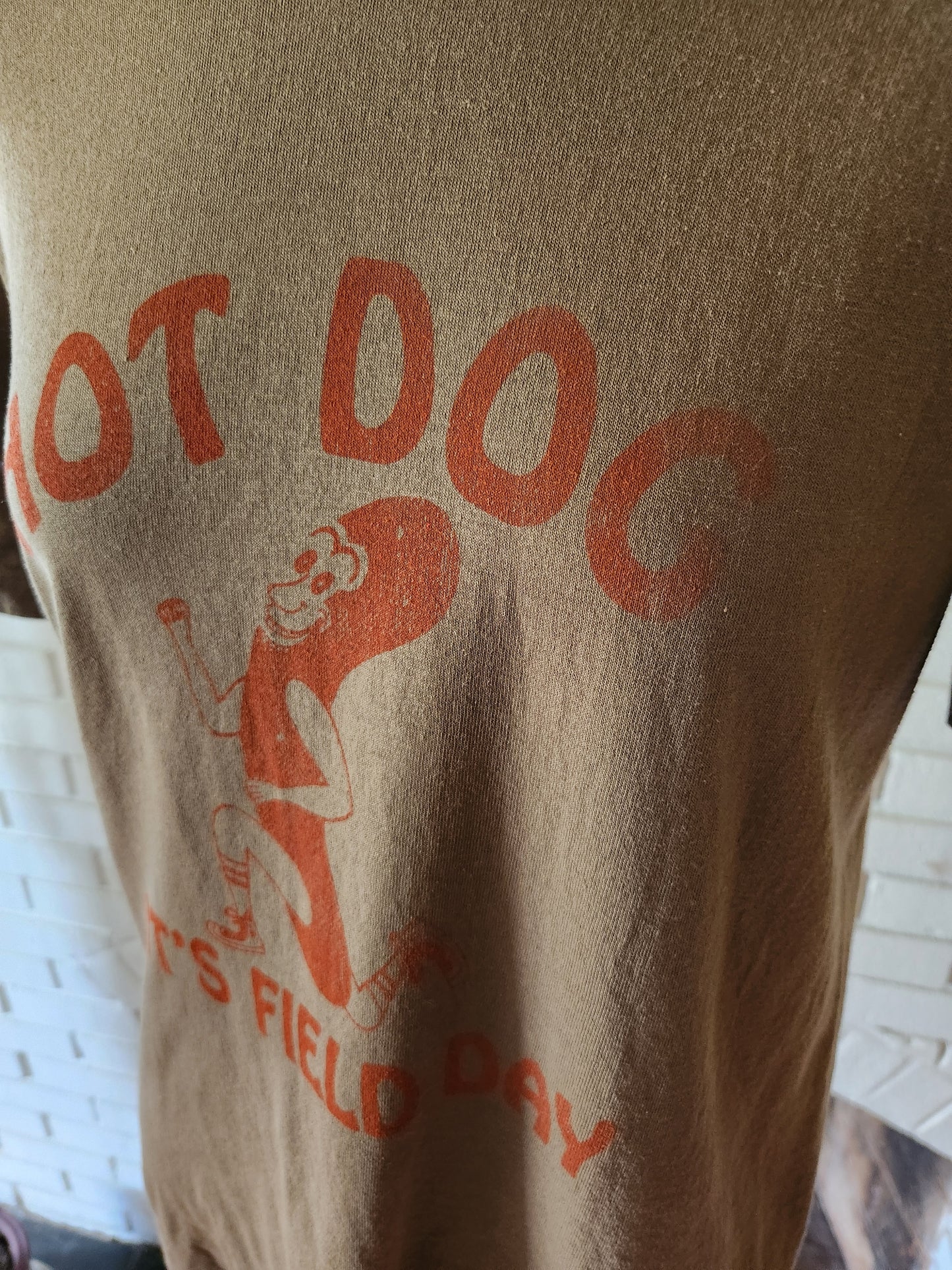 Vintage Hand Printed Field Day Tshirt by Tee Swing