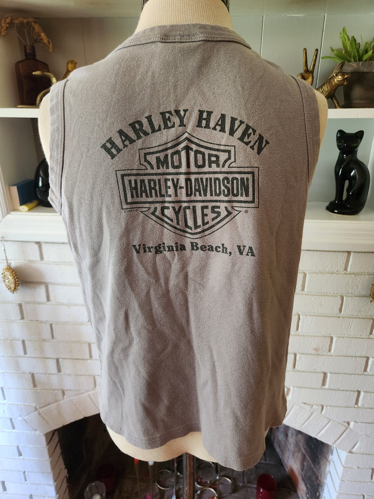 Vintage Virginia Beach Harley Davidson Tank Top Shirt by R.K.Stratman
