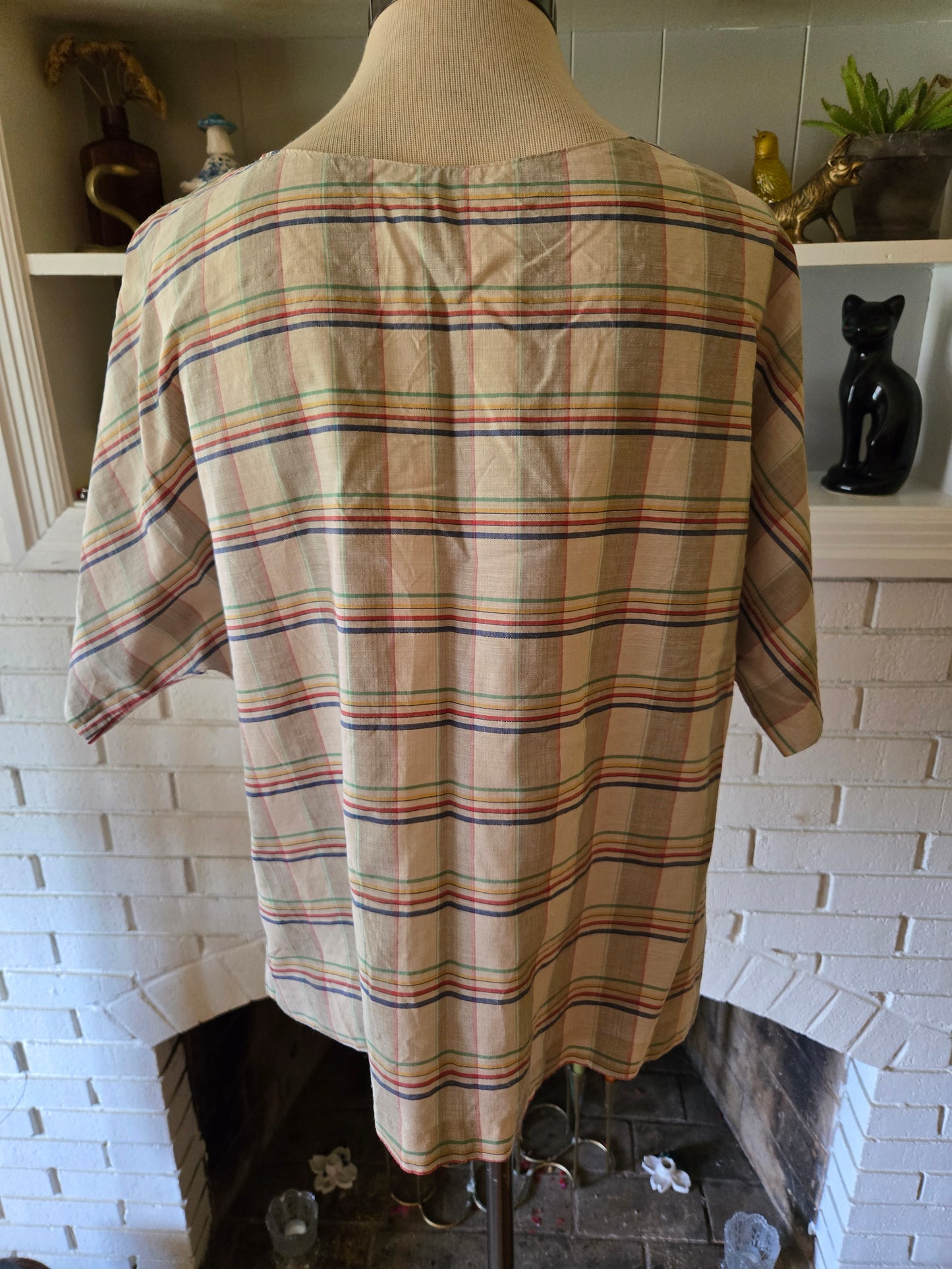 Vintage Short Sleeve Striped Blouse by Donnkenny