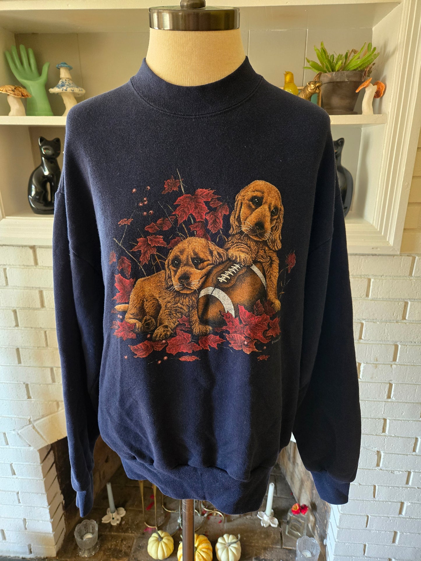 Vintage Puppy Football Sweatshirt by Endless Designs