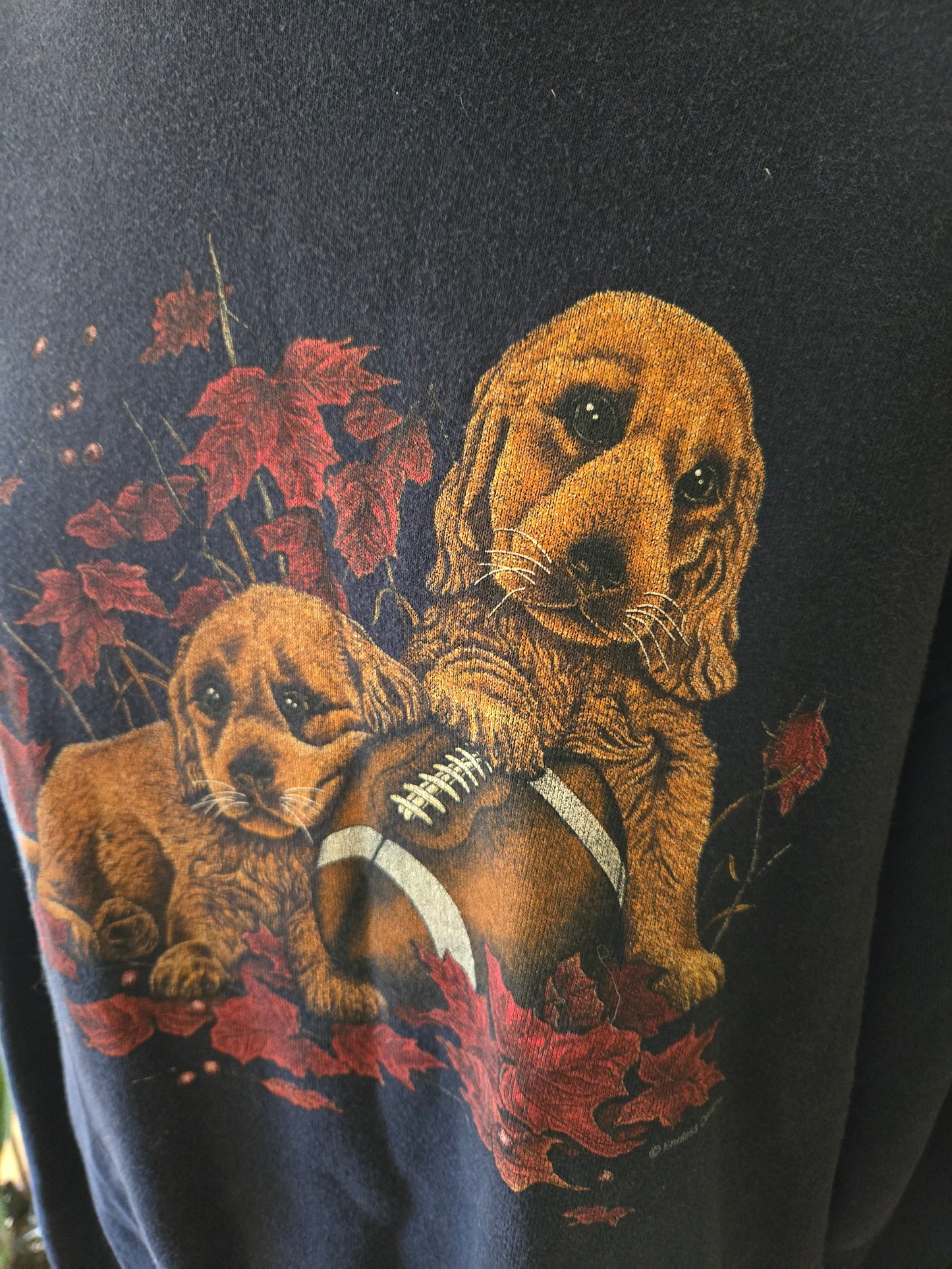 Vintage Puppy Football Sweatshirt by Endless Designs