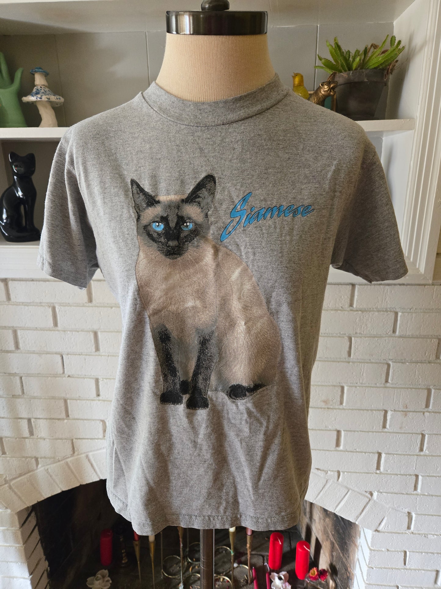 Vintage Siamese Cat T Shirt from the 1990s