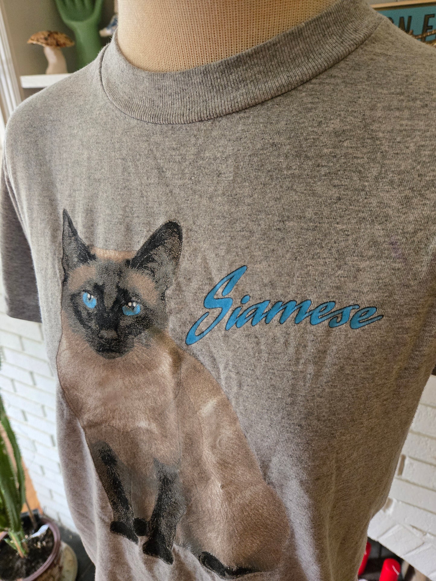 Vintage Siamese Cat T Shirt from the 1990s