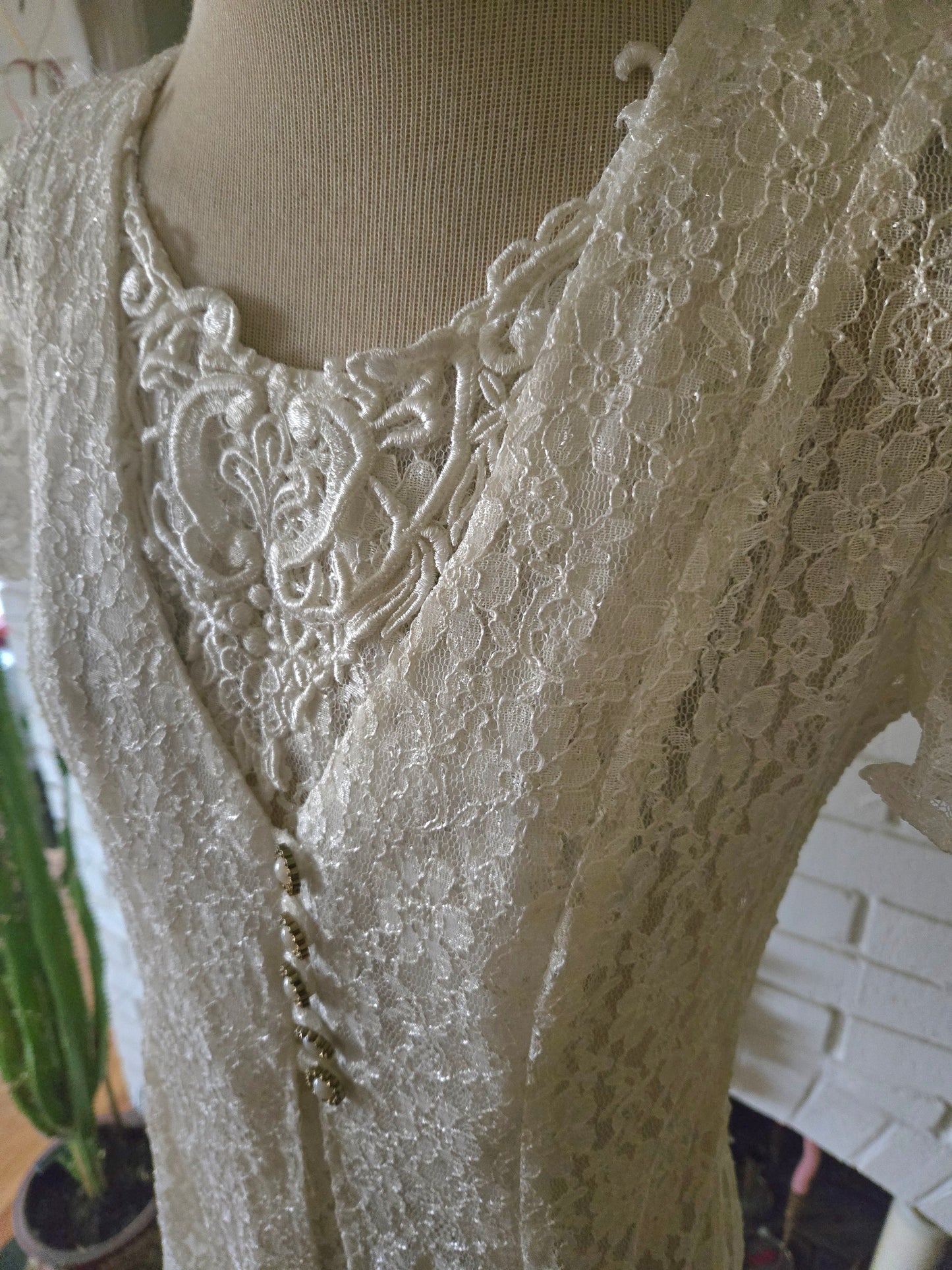 Vintage Short Sleeve Lacy Dress by Dawn Joy