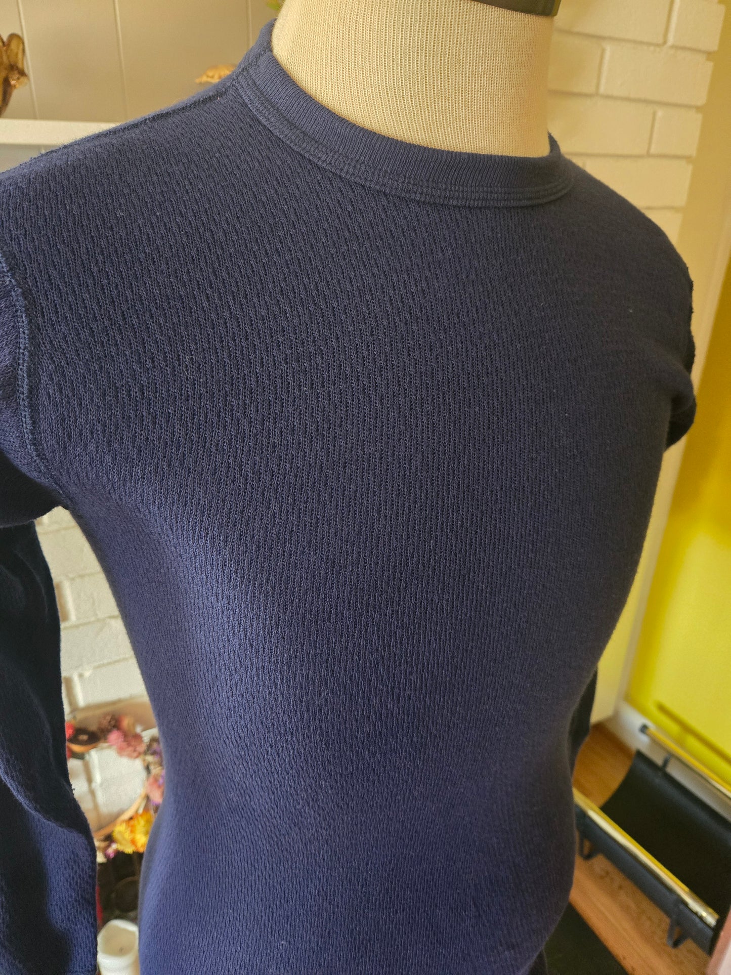 Vintage Long Sleeve Blue Thermal Shirt by J.E. Morgan Arctex