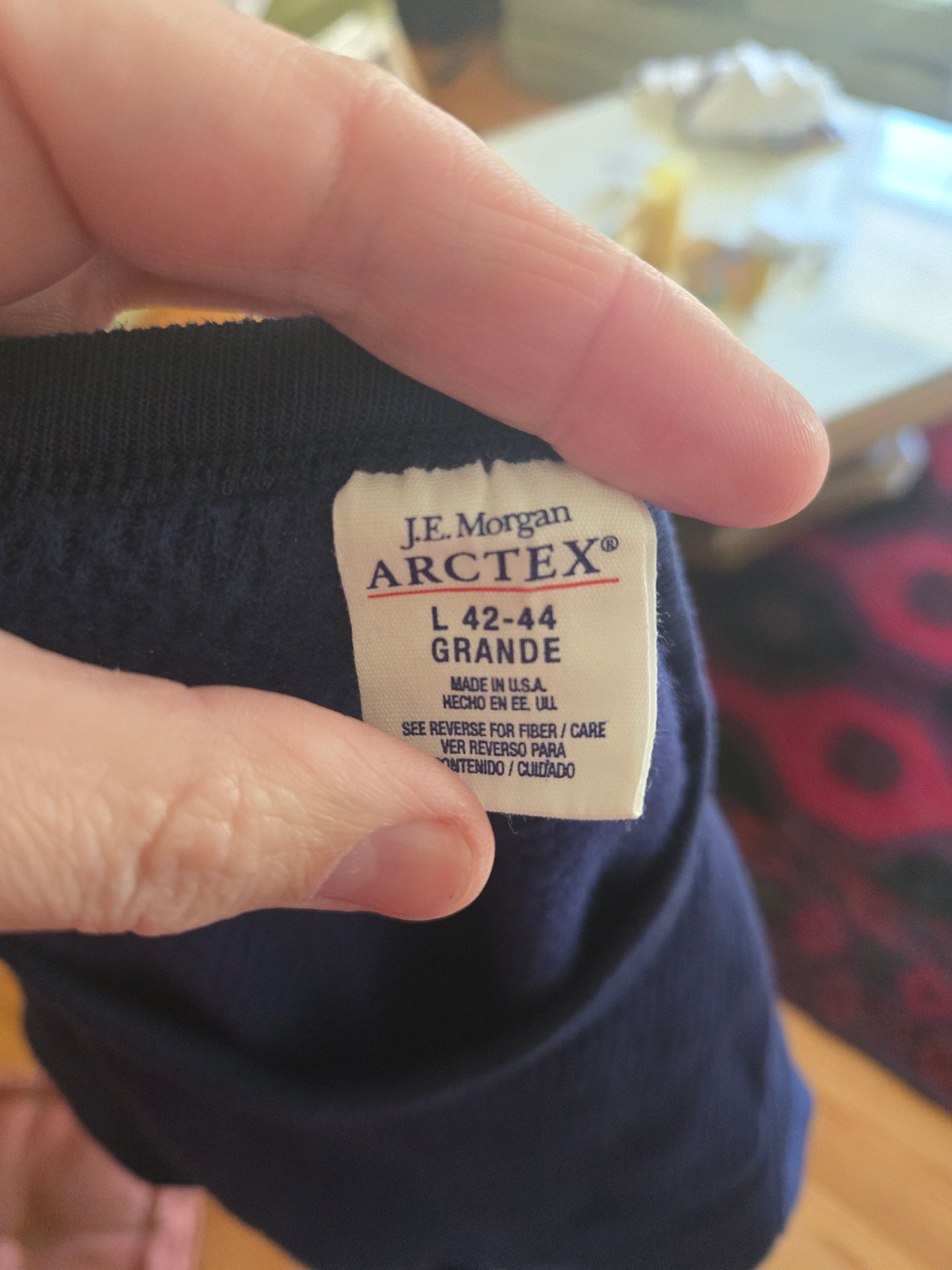 Vintage Long Sleeve Blue Thermal Shirt by J.E. Morgan Arctex