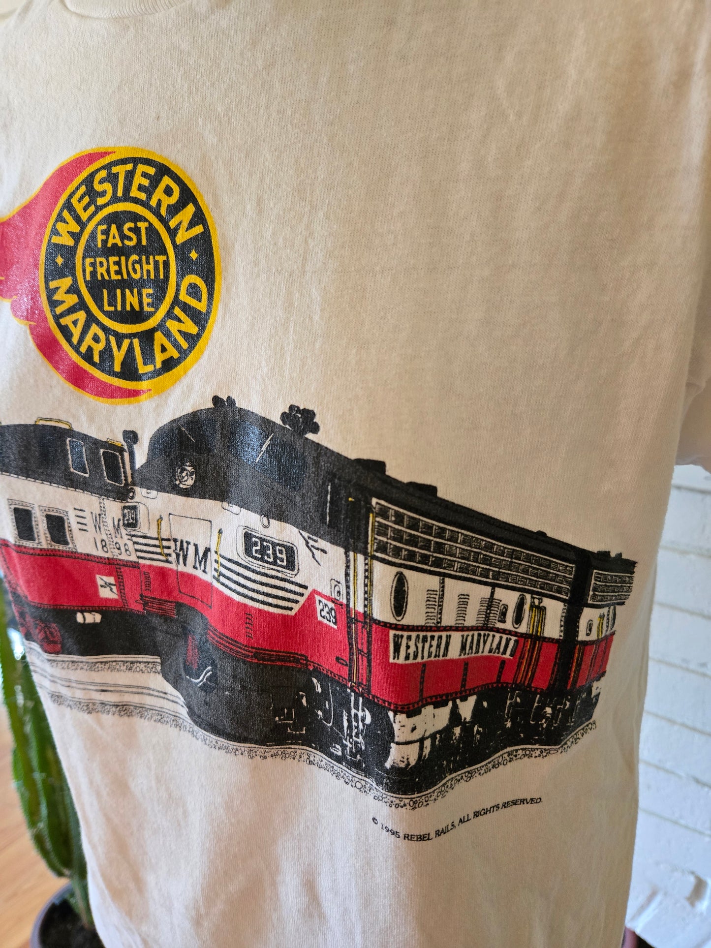 Vintage Western Maryland Train T Shirt by Fruit of the Loom
