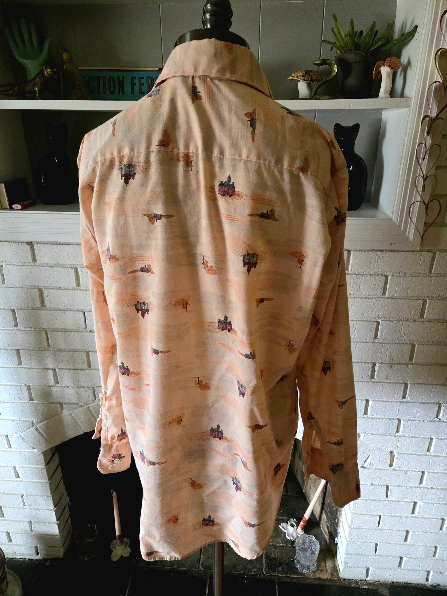 Vintage Long Sleeve Button Down Shirt by Fashion Tone