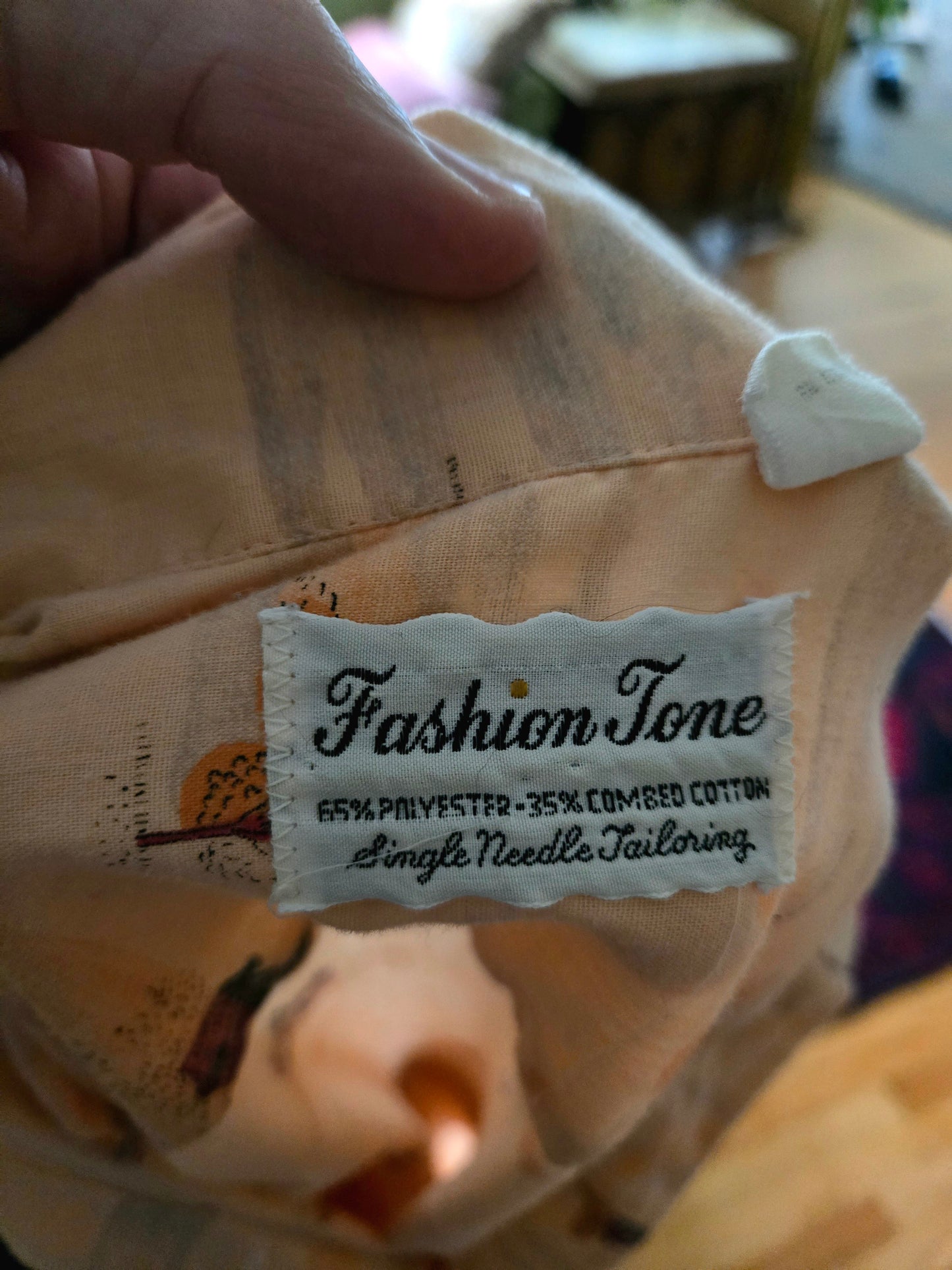 Vintage Long Sleeve Button Down Shirt by Fashion Tone