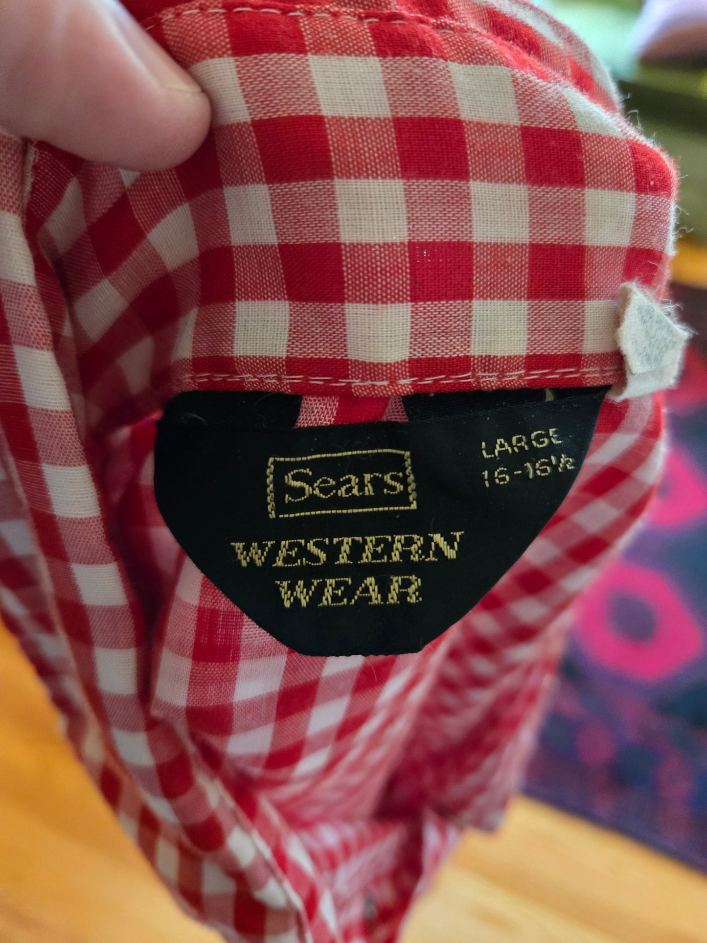 Vintage Long Sleeve Button Down Western Snap Shirt by Sears Western Wear