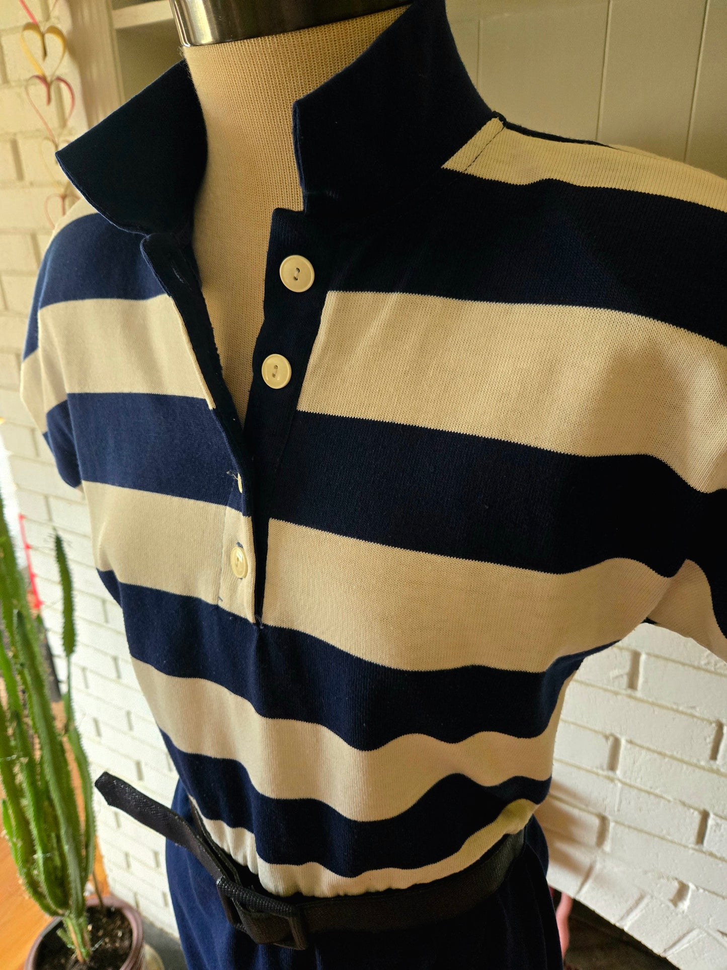 Vintage Short Sleeve Striped Dress by Blondie and Me