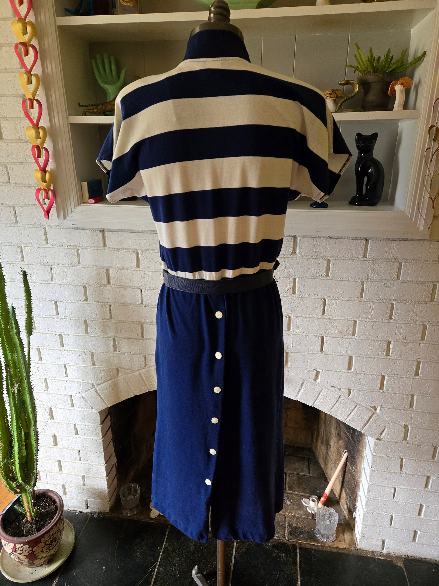 Vintage Short Sleeve Striped Dress by Blondie and Me