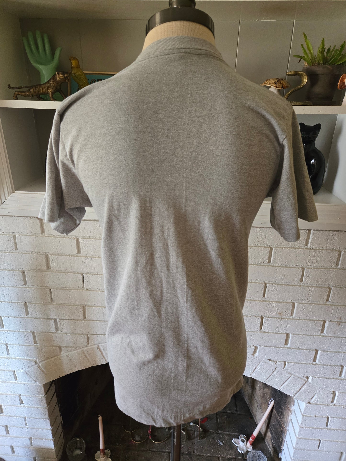 Vintage Hand Printed Flower Gal Tshirt by Screen Stars