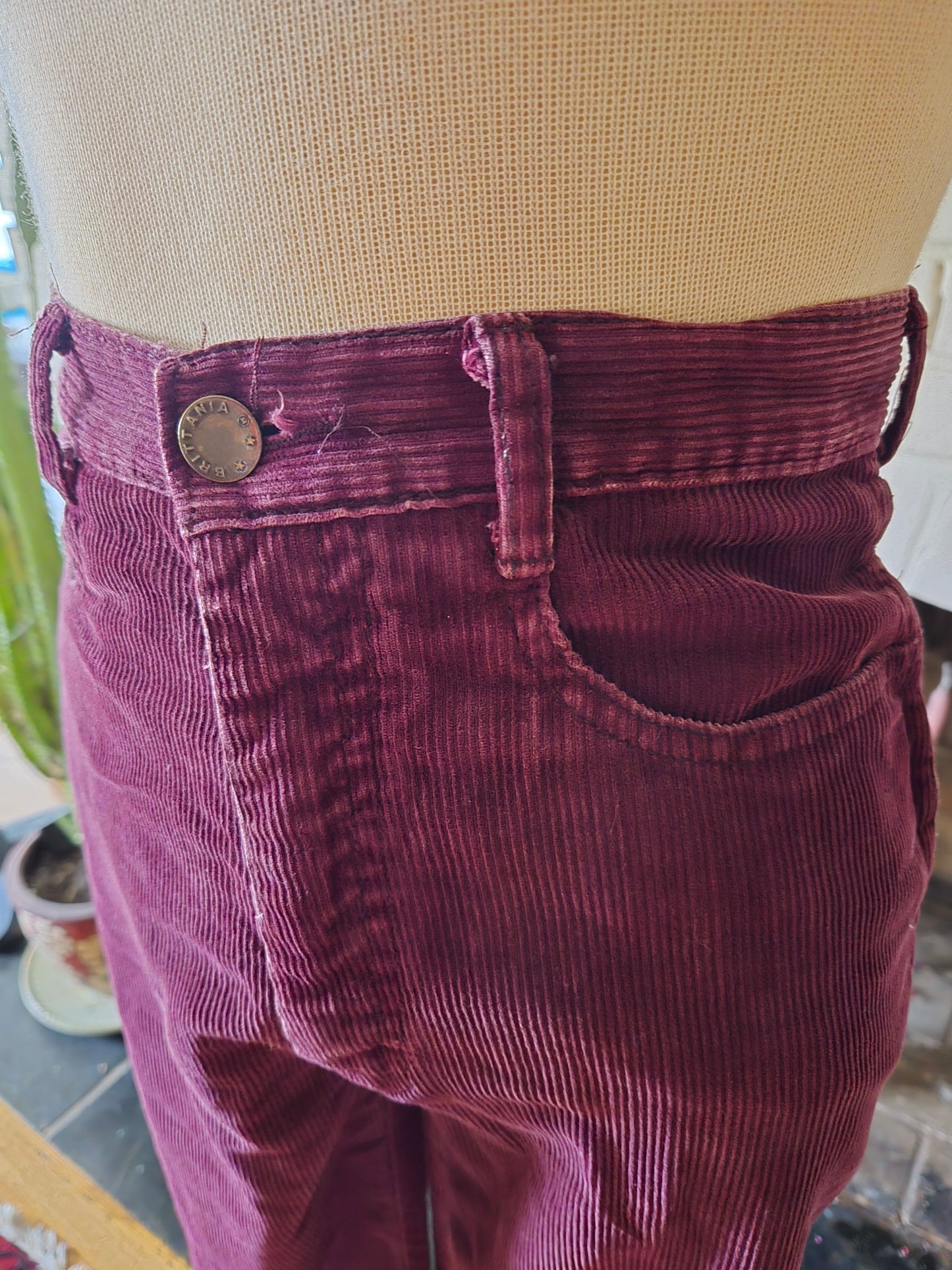 Vintage Maroon Corduroy Pants by Brittania