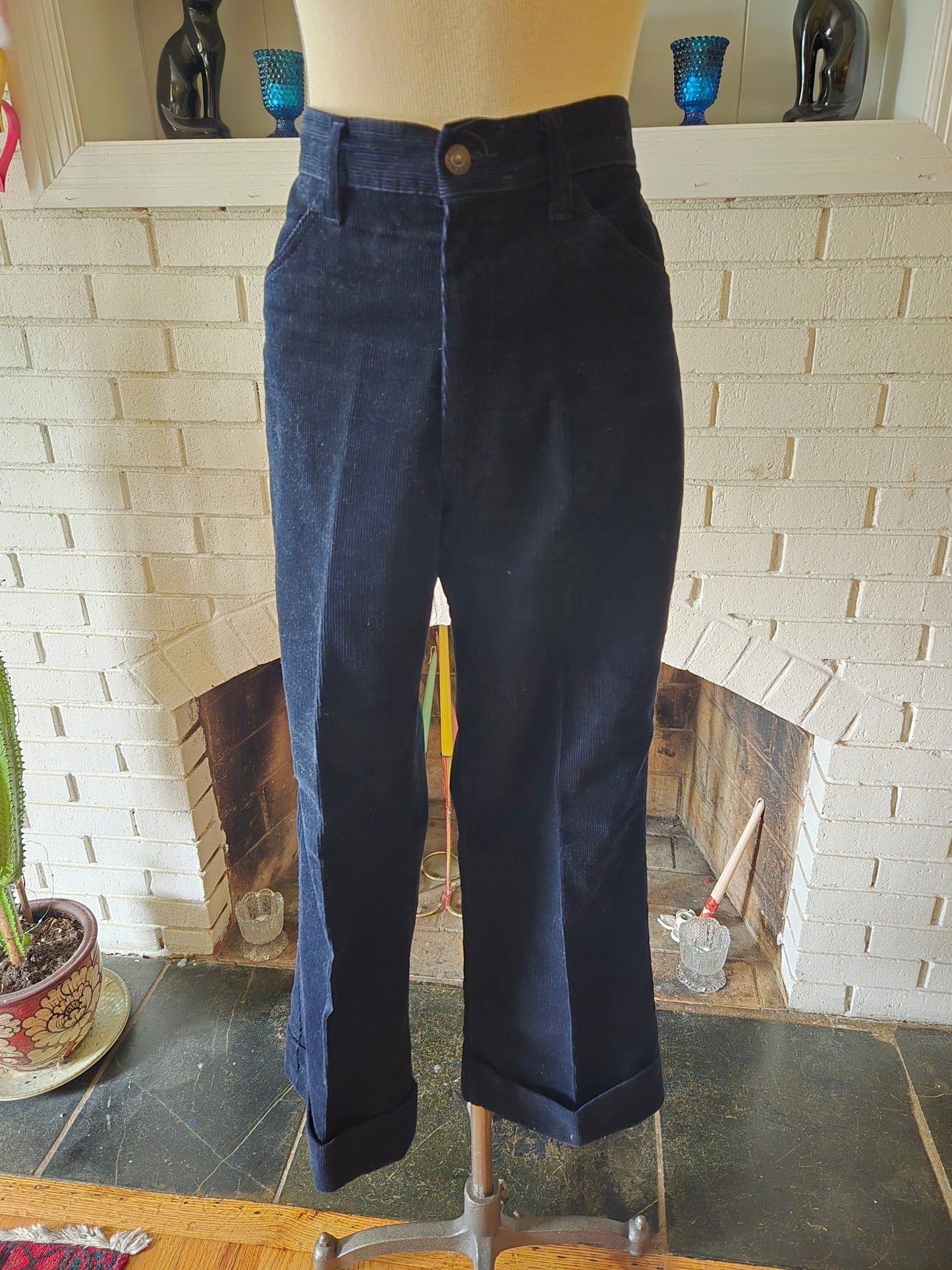 Vintage Dark Blue Corduroy Pants by Farah