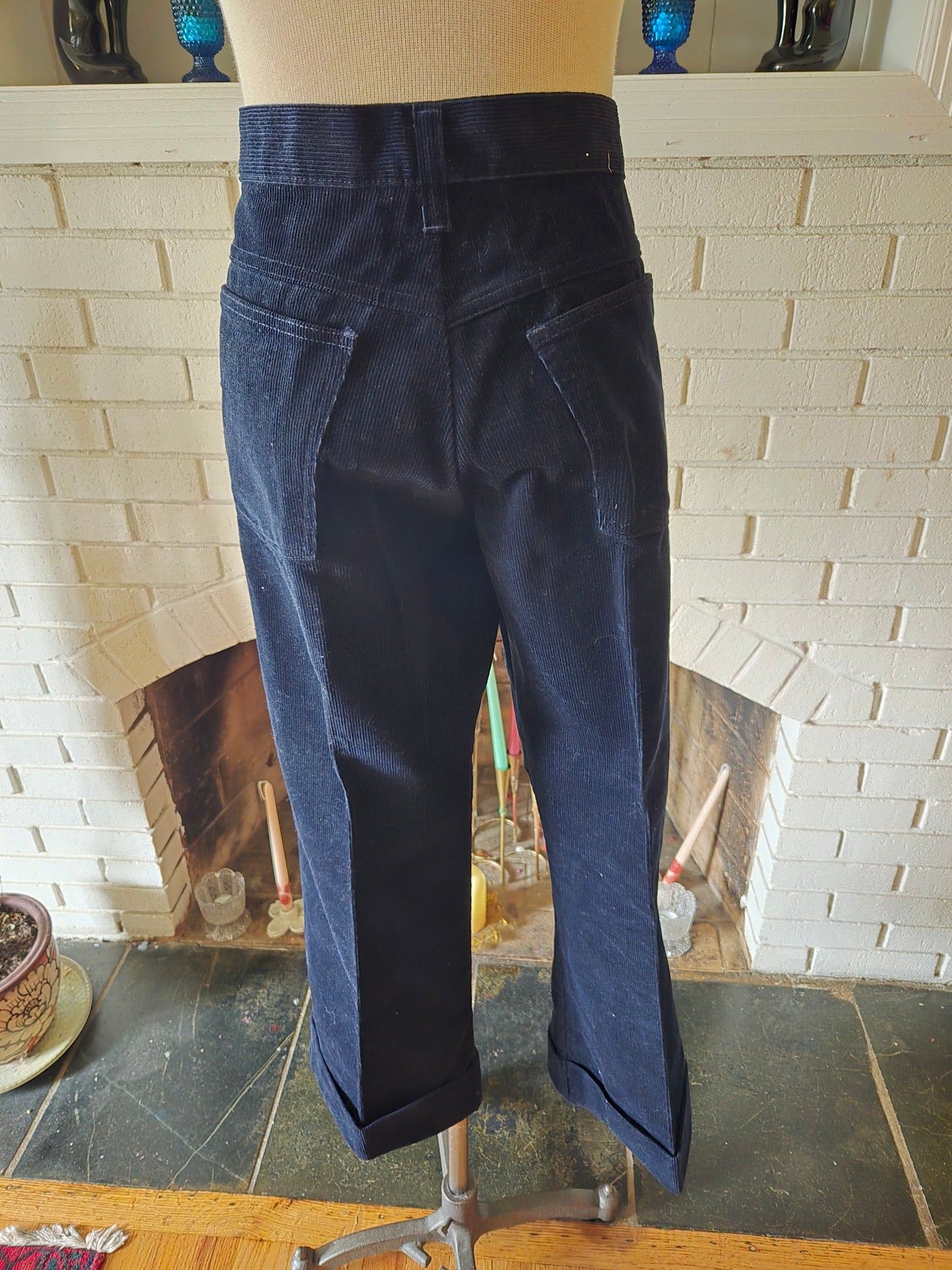 Vintage Dark Blue Corduroy Pants by Farah