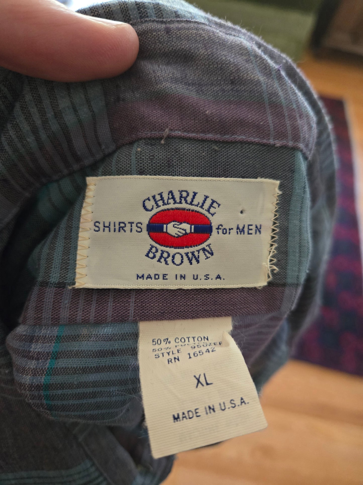 Vintage Long Sleeve Button Down Shirt by Charlie Brown