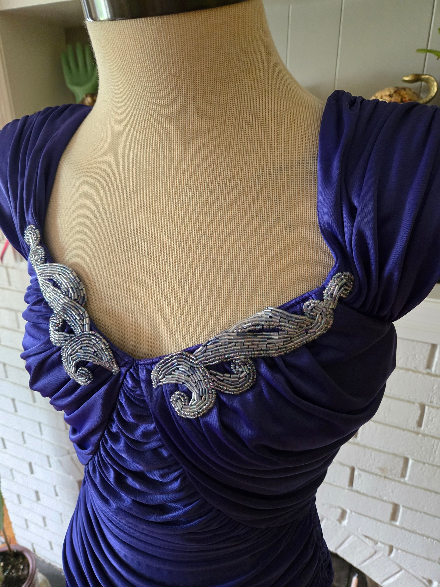 Vintage Sleeveless Purple Gown by Samir