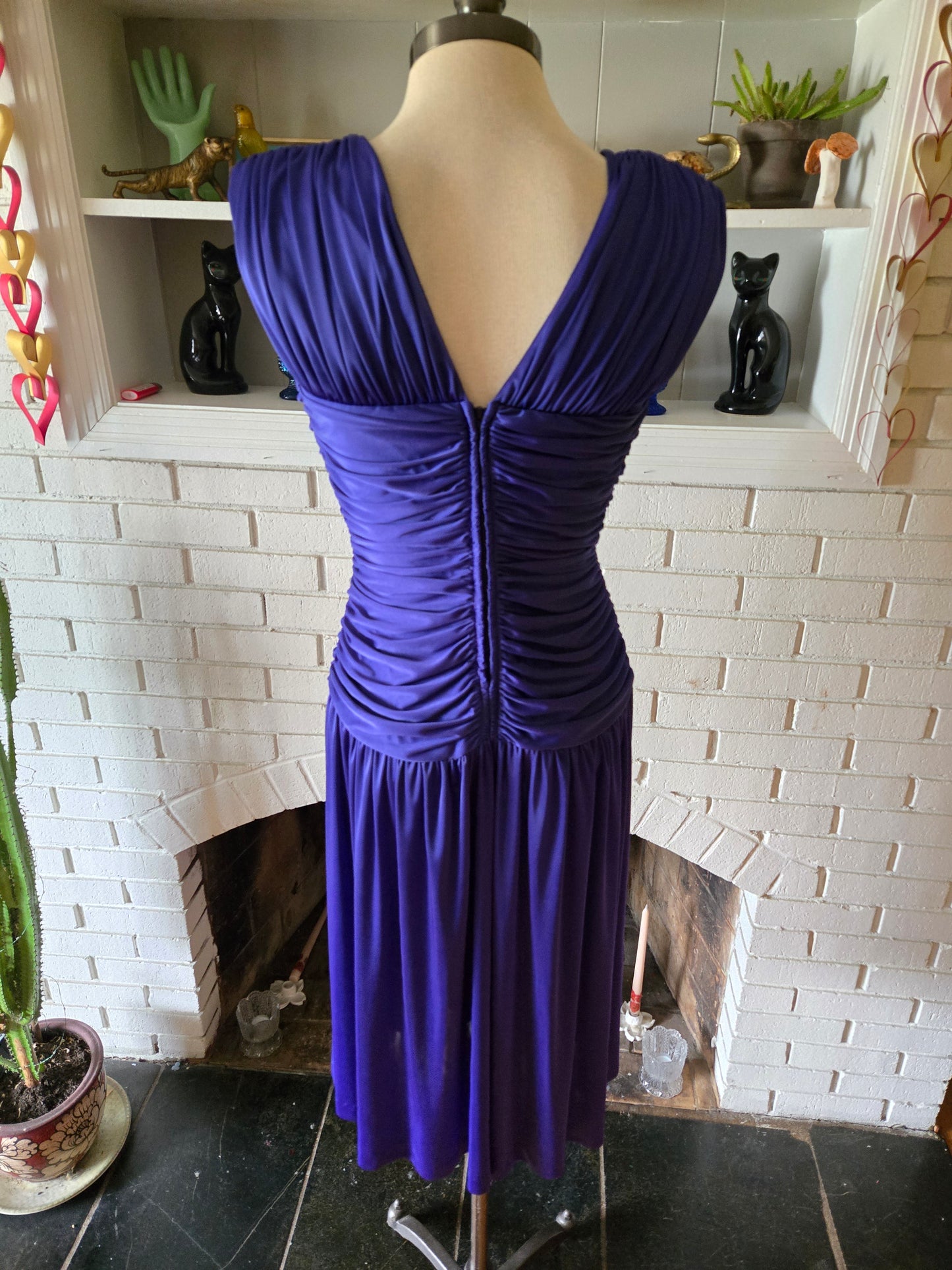 Vintage Sleeveless Purple Gown by Samir