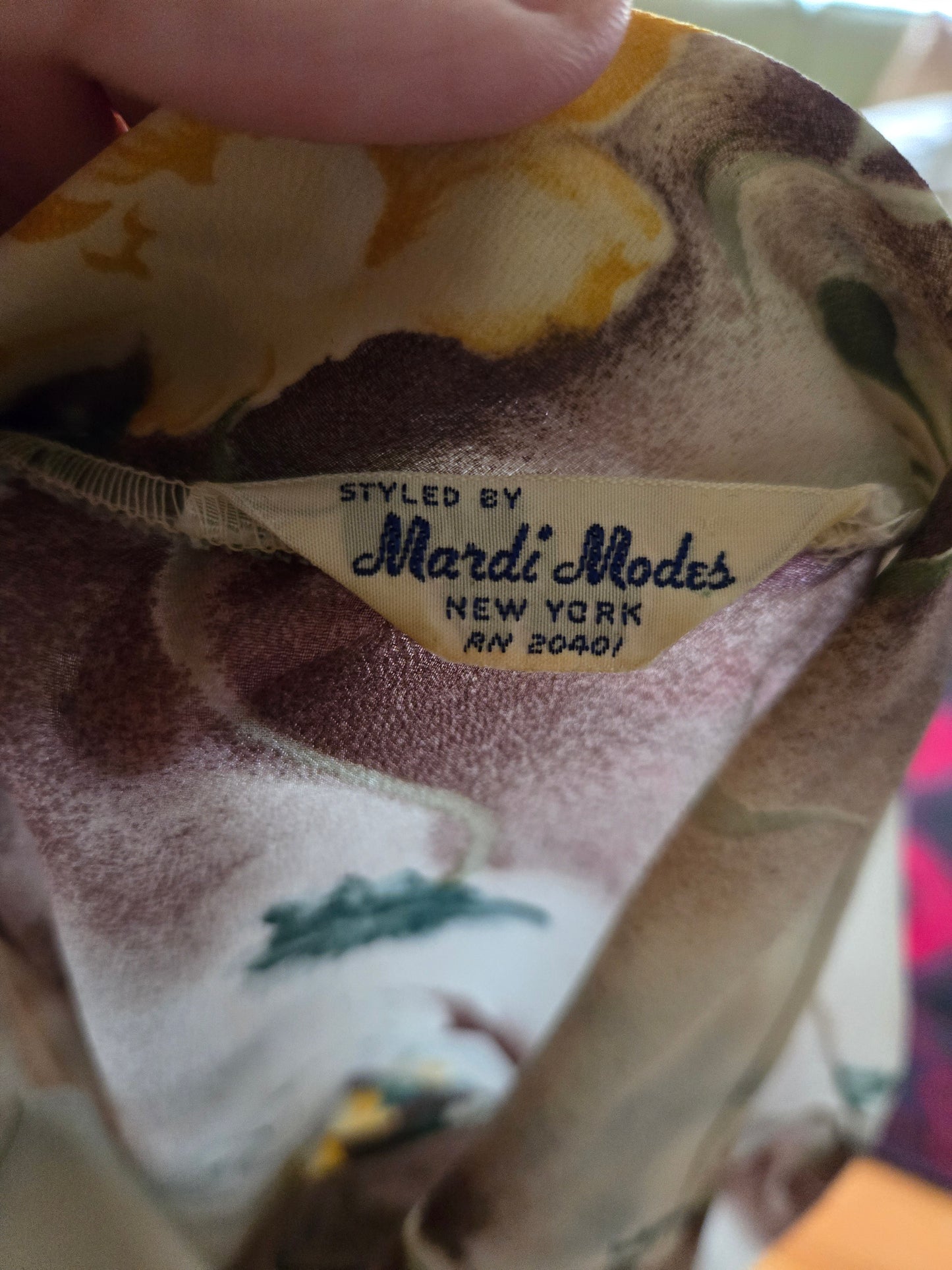 Vintage Long Sleeve Button Down Blouse by Mardi Modes