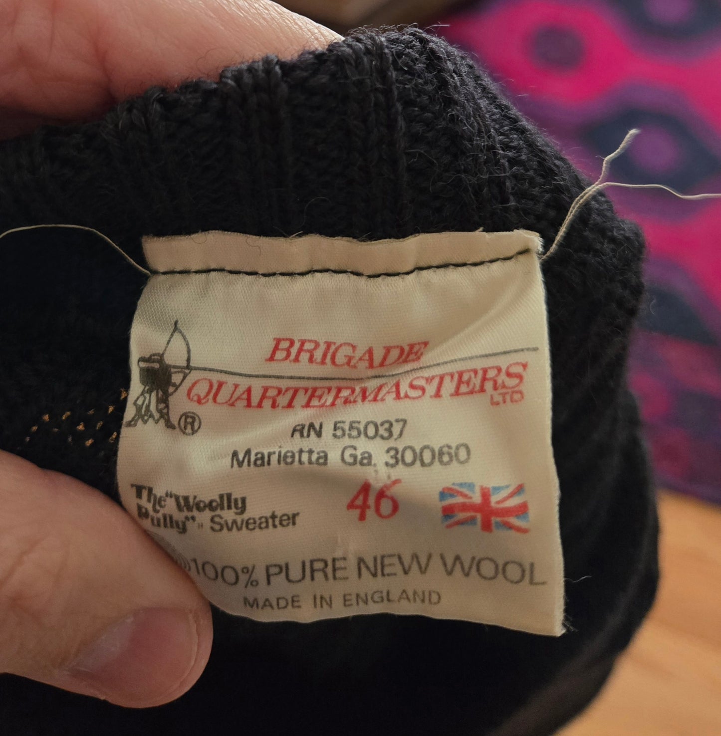 Vintage Long Sleeve British Commando Woolly Pully Sweater by Brigade Quartermasters