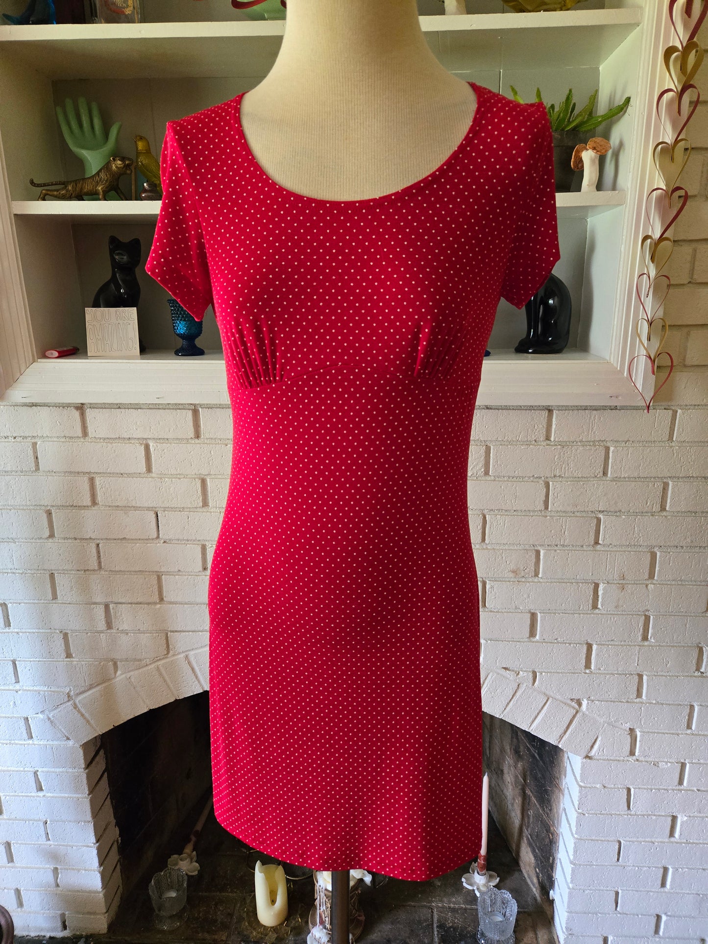 Vintage Short Sleeve Polka Dot Dress by Byer Too