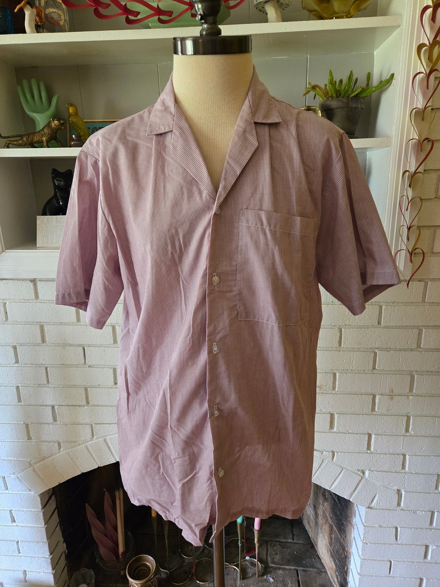 Vintage Short Sleeve Button Down Shirt by Medicci