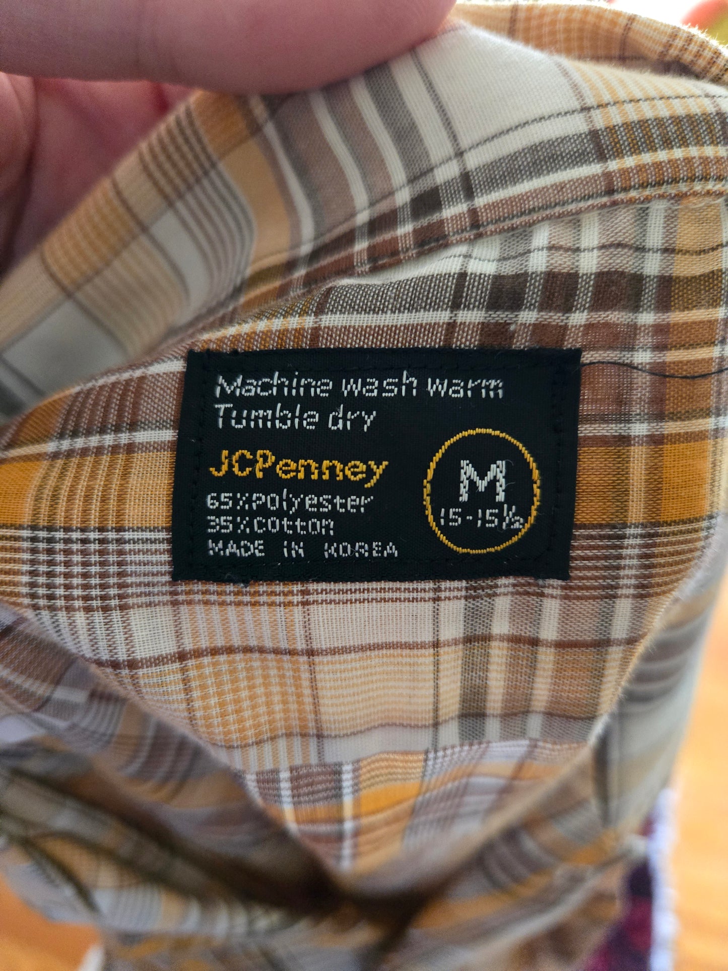 Vintage Short Sleeve Button Down Plaid Shirt by JC Penney