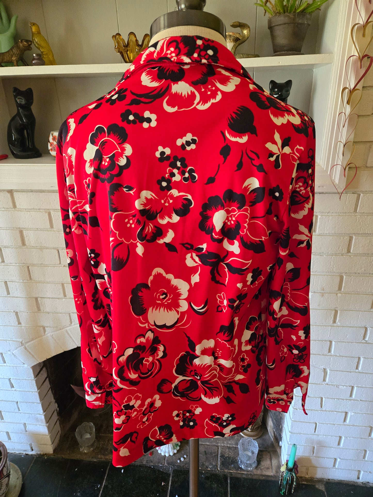 Vintage Long Sleeve Animal Print Blouse by Blair