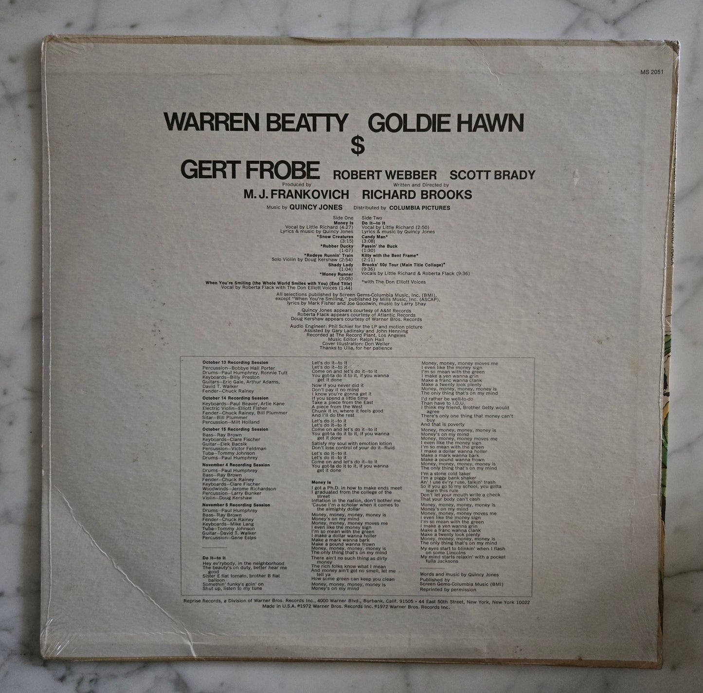 Quincy Jones $ Soundtrack Vinyl Record UNOPENED!