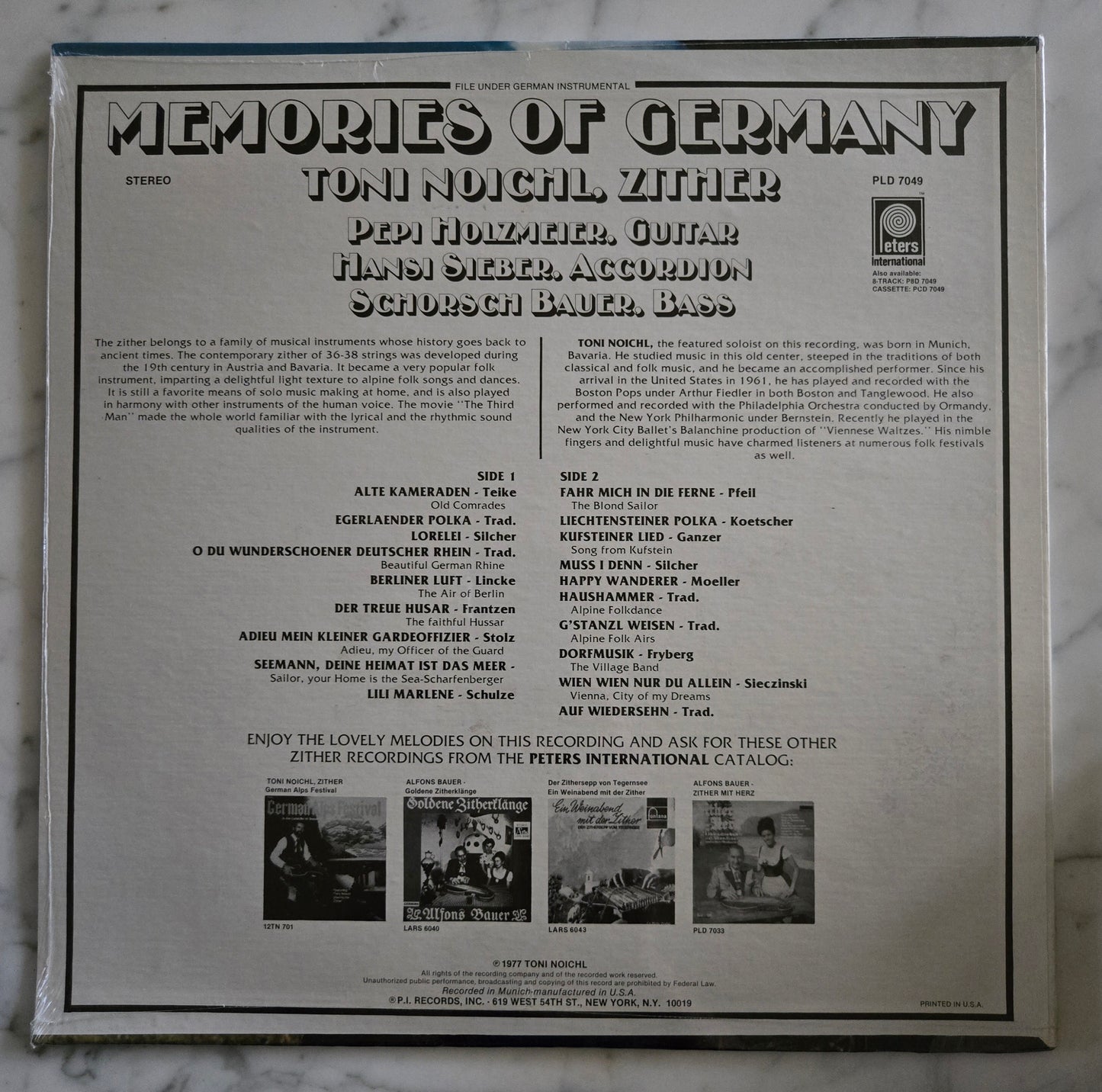 Toni Noichl Memories of Germany Vinyl Record UNOPENED!