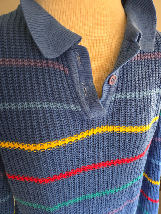 Vintage Blue Striped Sweater by Cherry Stix