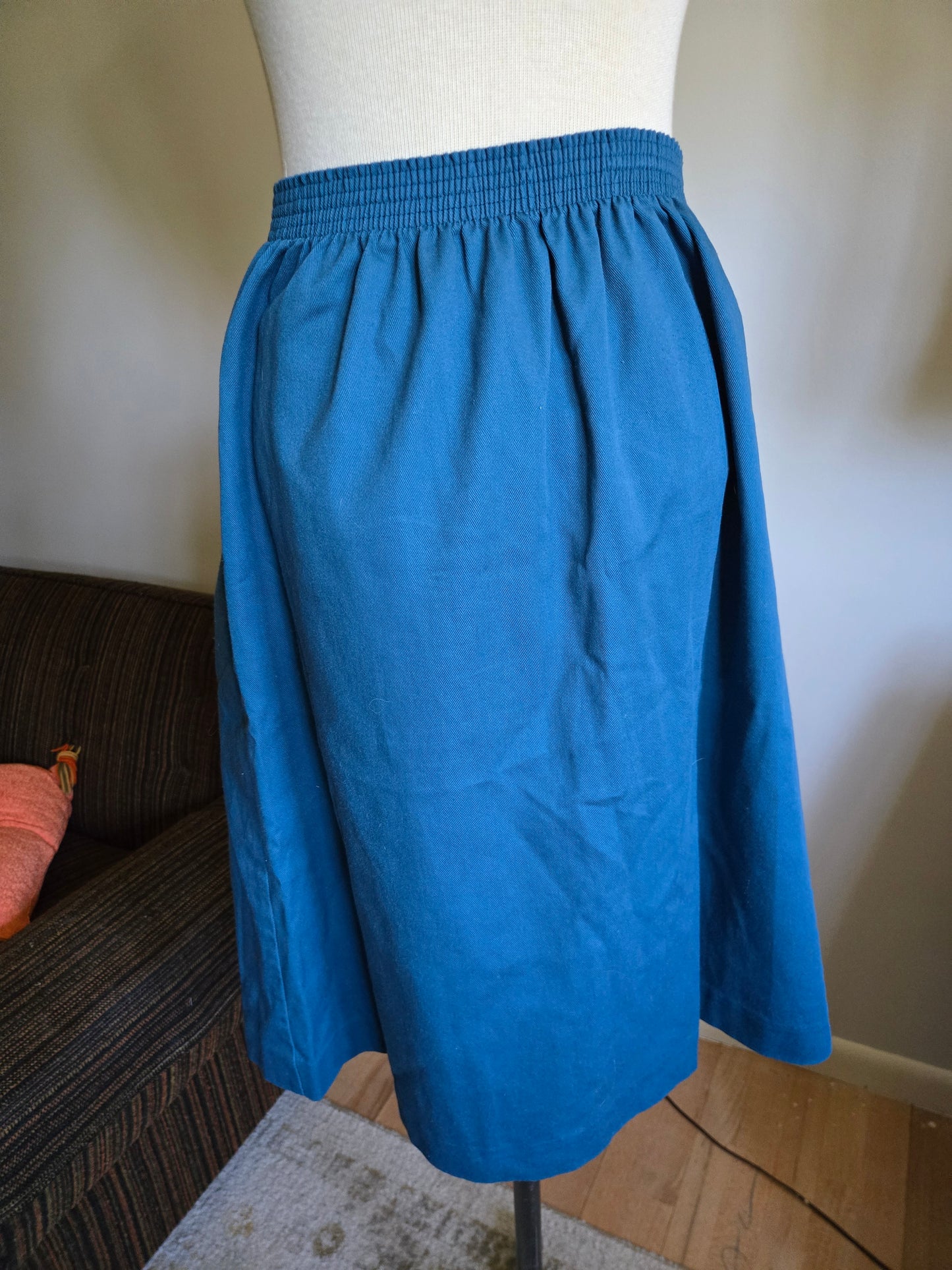 Vintage Teal Skirt from the 1970s/80s