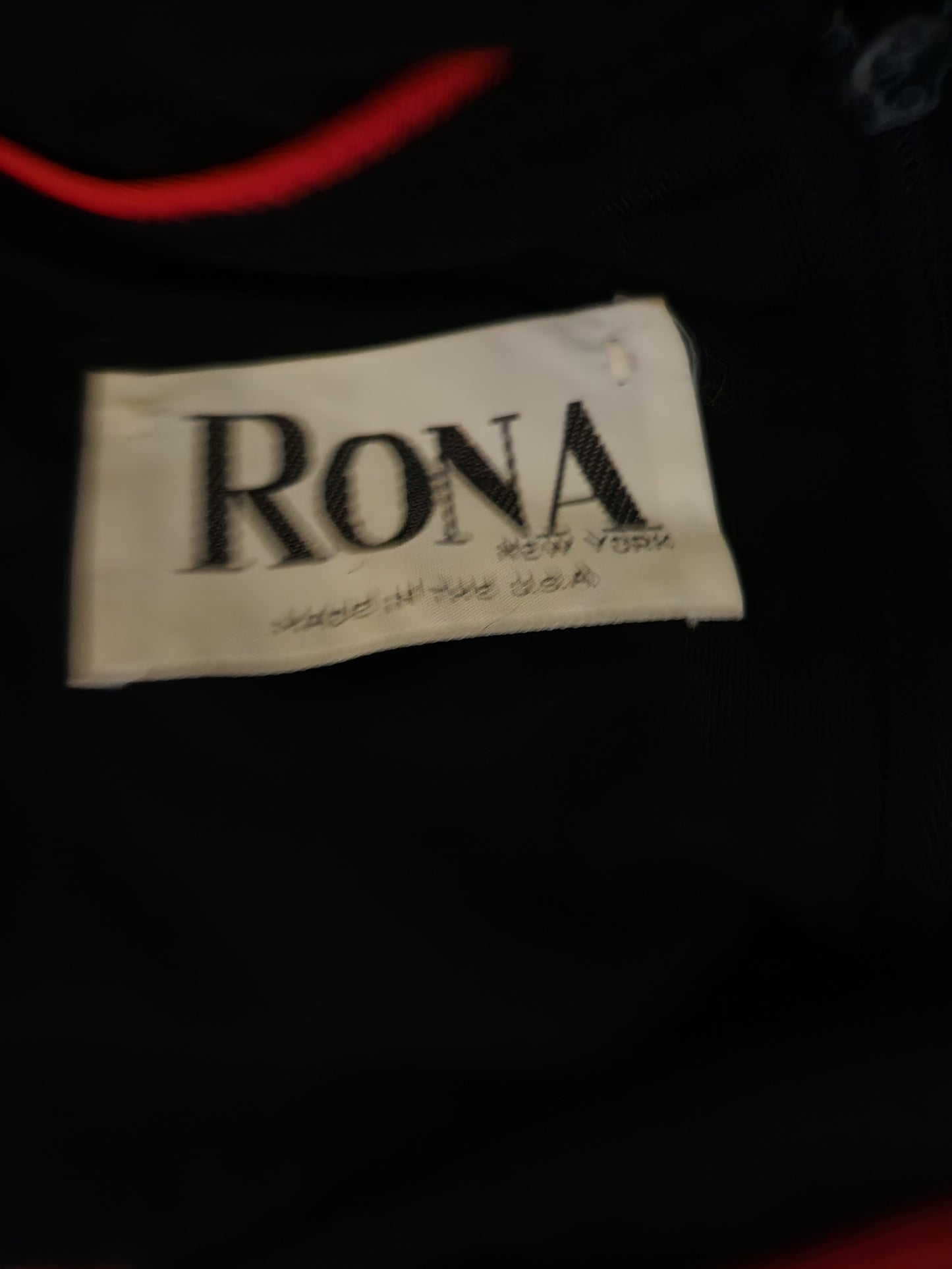 Vintage Long Sleeve Floral and Black Dress by Rona