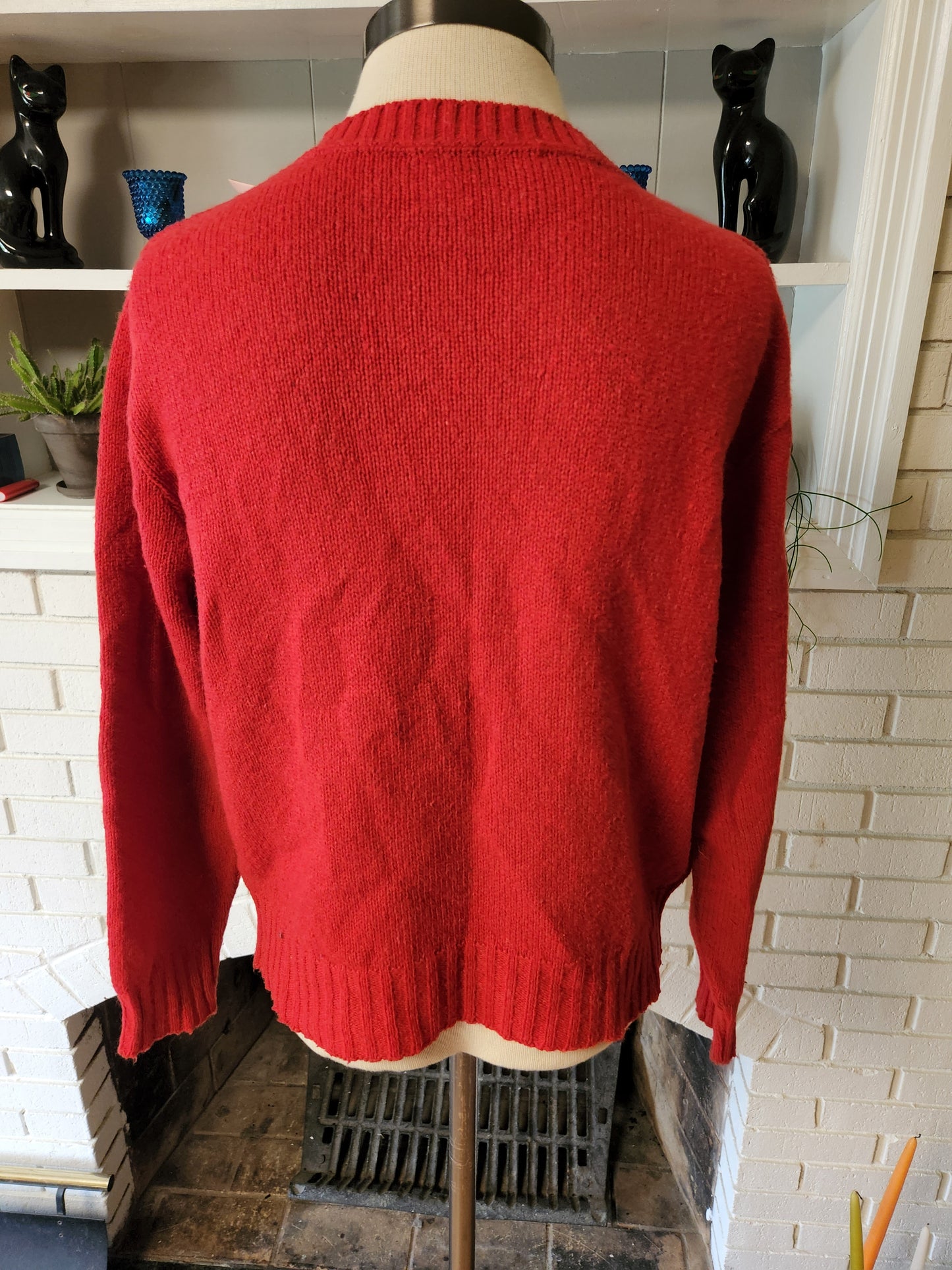 Vintage Monogrammed Red Sweater by Jantzen