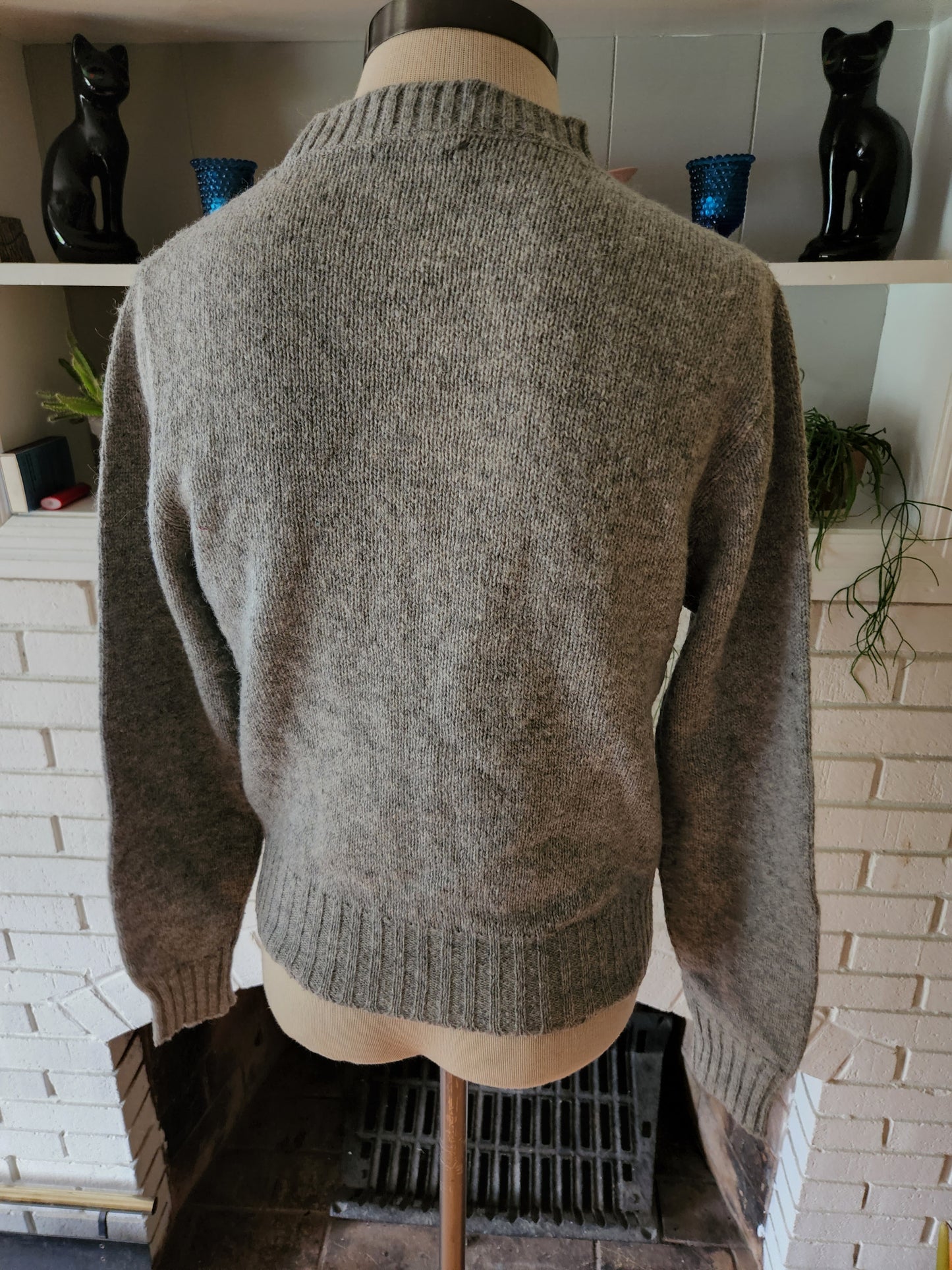 Vintage Monogrammed Gray Sweater by Jantzen
