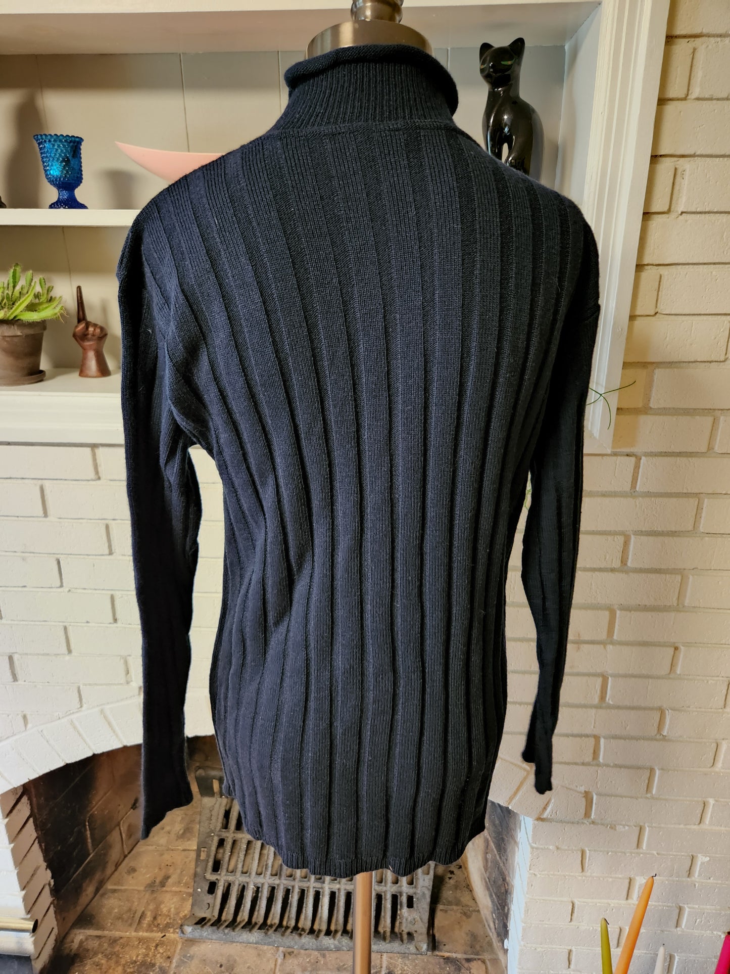 Vintage Long Sleeve Women's Ribbed Sweater