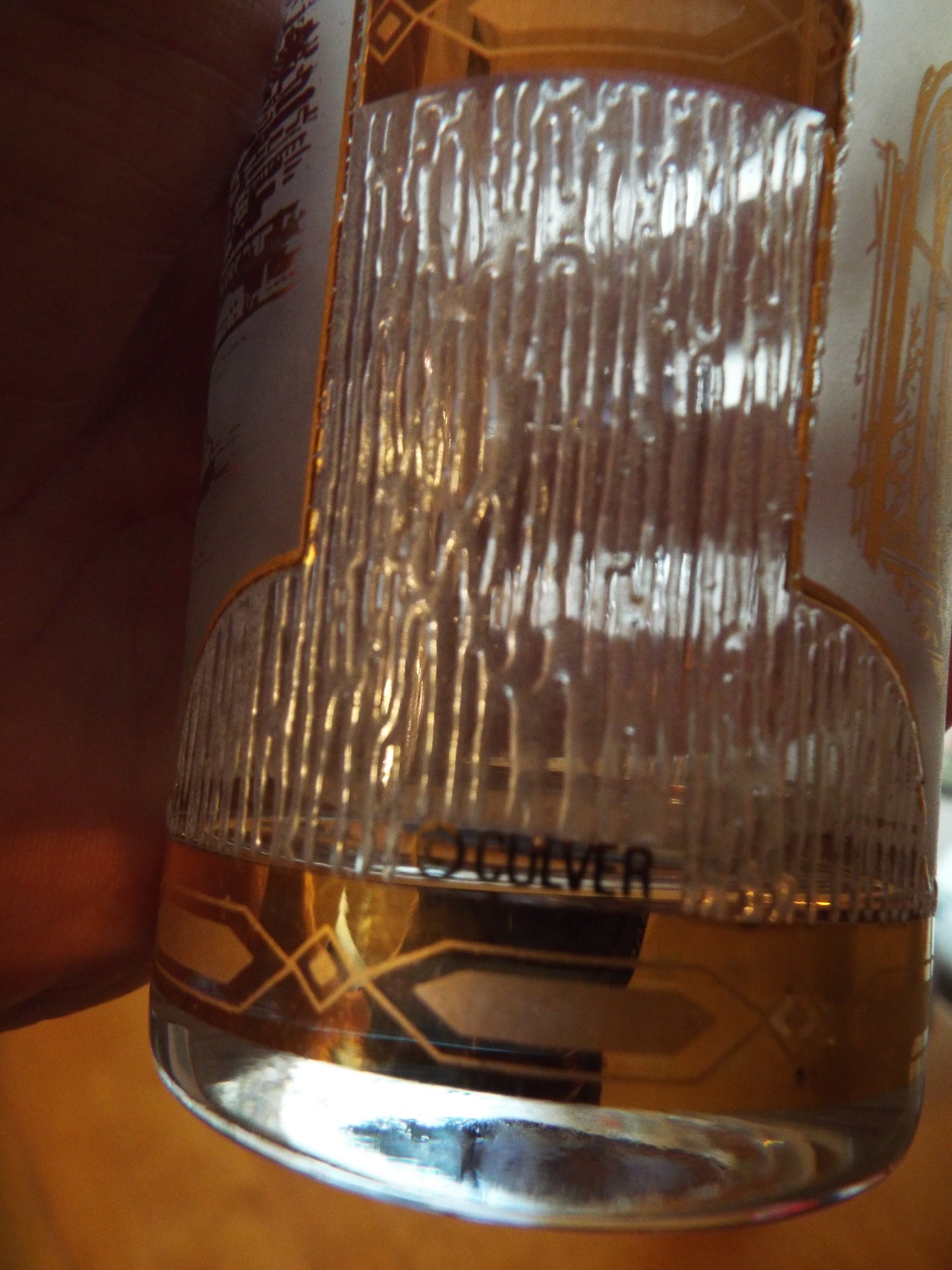 Vintage Seattle Washington 22K Gold Glass by Culver